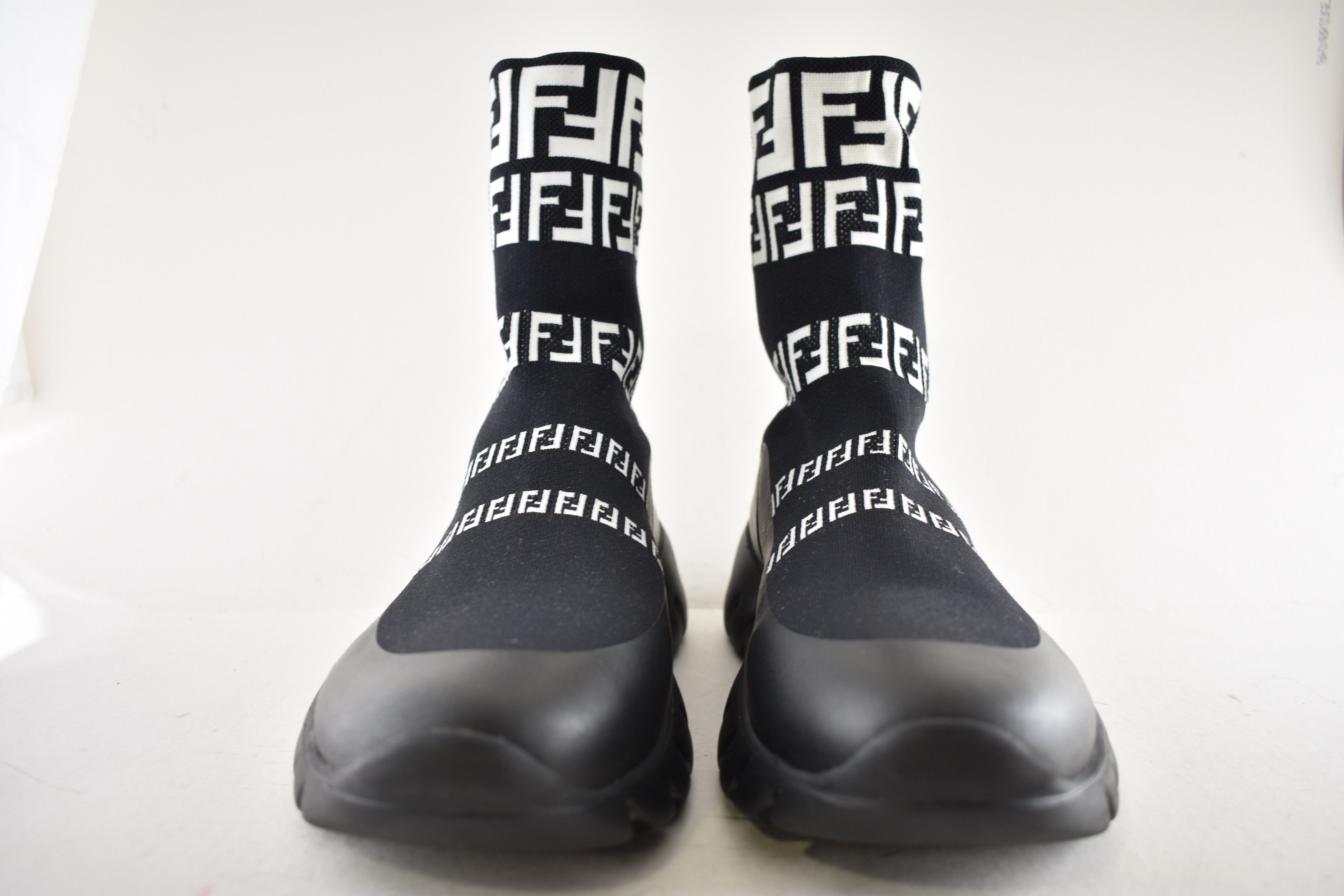 Fendi Fendi White FF Logo Knit Sock Trainer Sneaker UK 9 US 10 Size US 10 / EU 43 - 5 Thumbnail