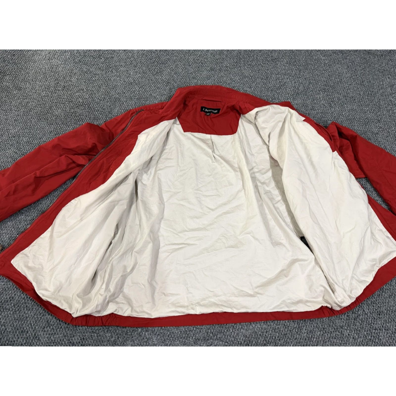 Vintage J. Peterman Jacket Mens XL Red Lightweight Lined Windbreaker Full Zip Collared Size US XL / EU 56 / 4 - 5 Thumbnail