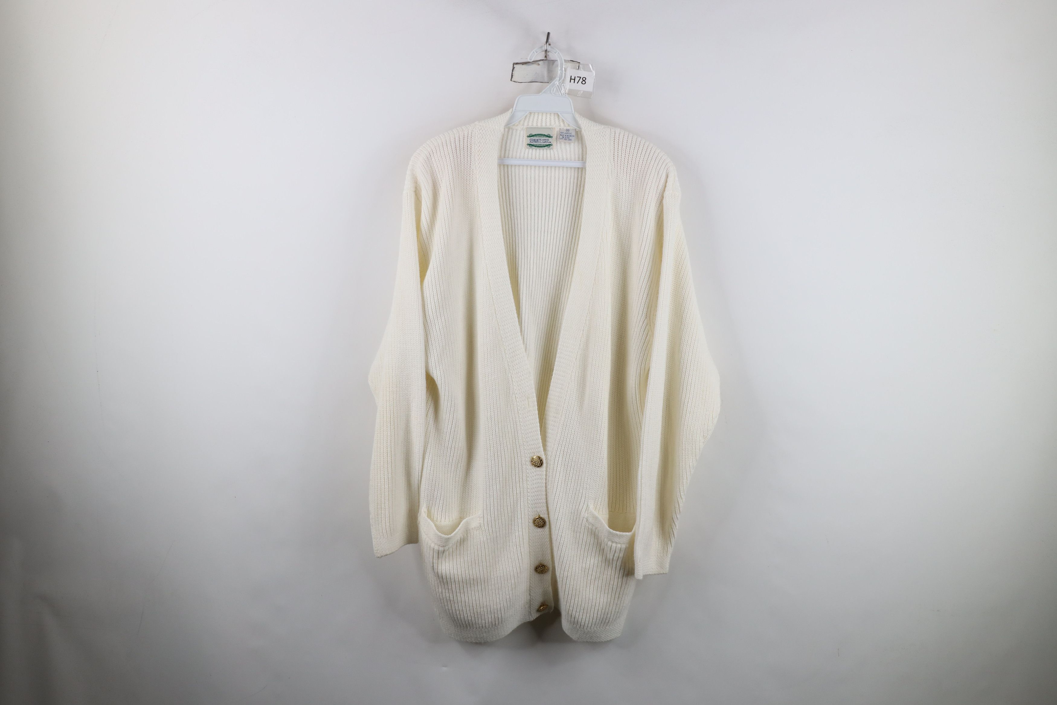 Vintage Vintage 90s Streetwear Oversized Ribbed Cardigan Sweater Size M / US 6-8 / IT 42-44 - 1 Thumbnail