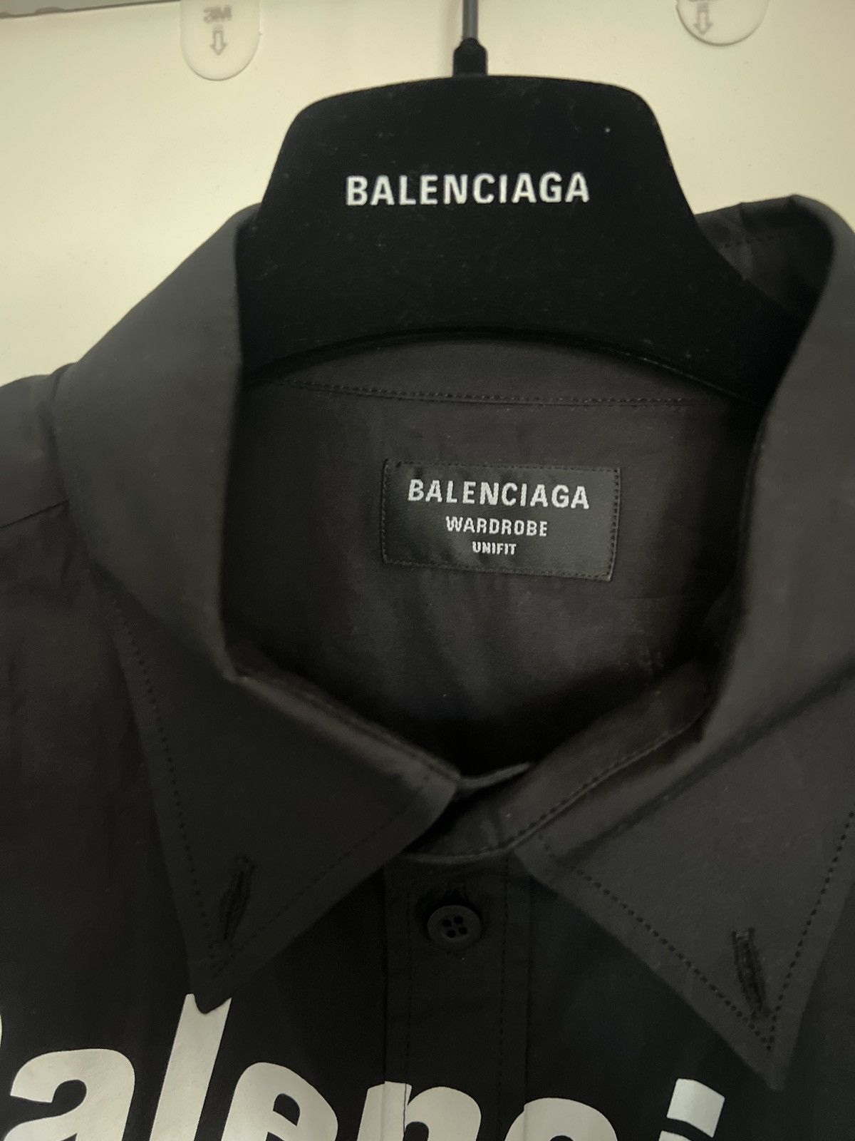 Balenciaga Balenciaga Dry Cleaning Button-Down Shirt In Black Size US S / EU 44-46 / 1 - 2 Thumbnail