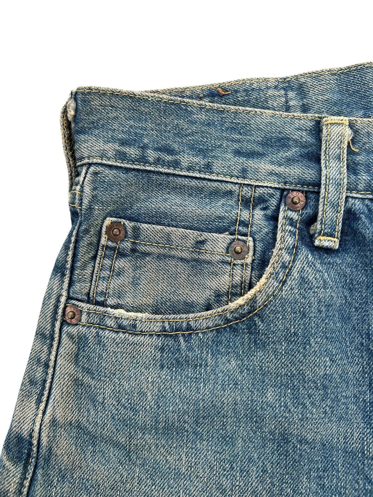 Kapital Vintage Levis Big E Selvedge Rusty Distressed Denim Jeans Size US 29 - 7 Thumbnail