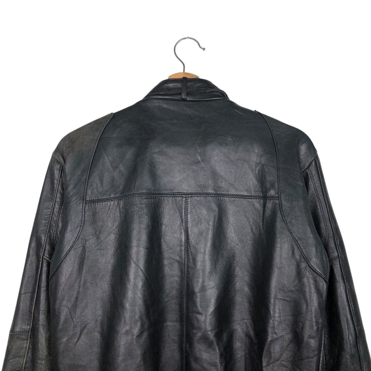 Japanese Brand 📌Vintage Genuine Leather Jacket Unknown Brand Issey Miyake Size US M / EU 48-50 / 2 - 11 Thumbnail