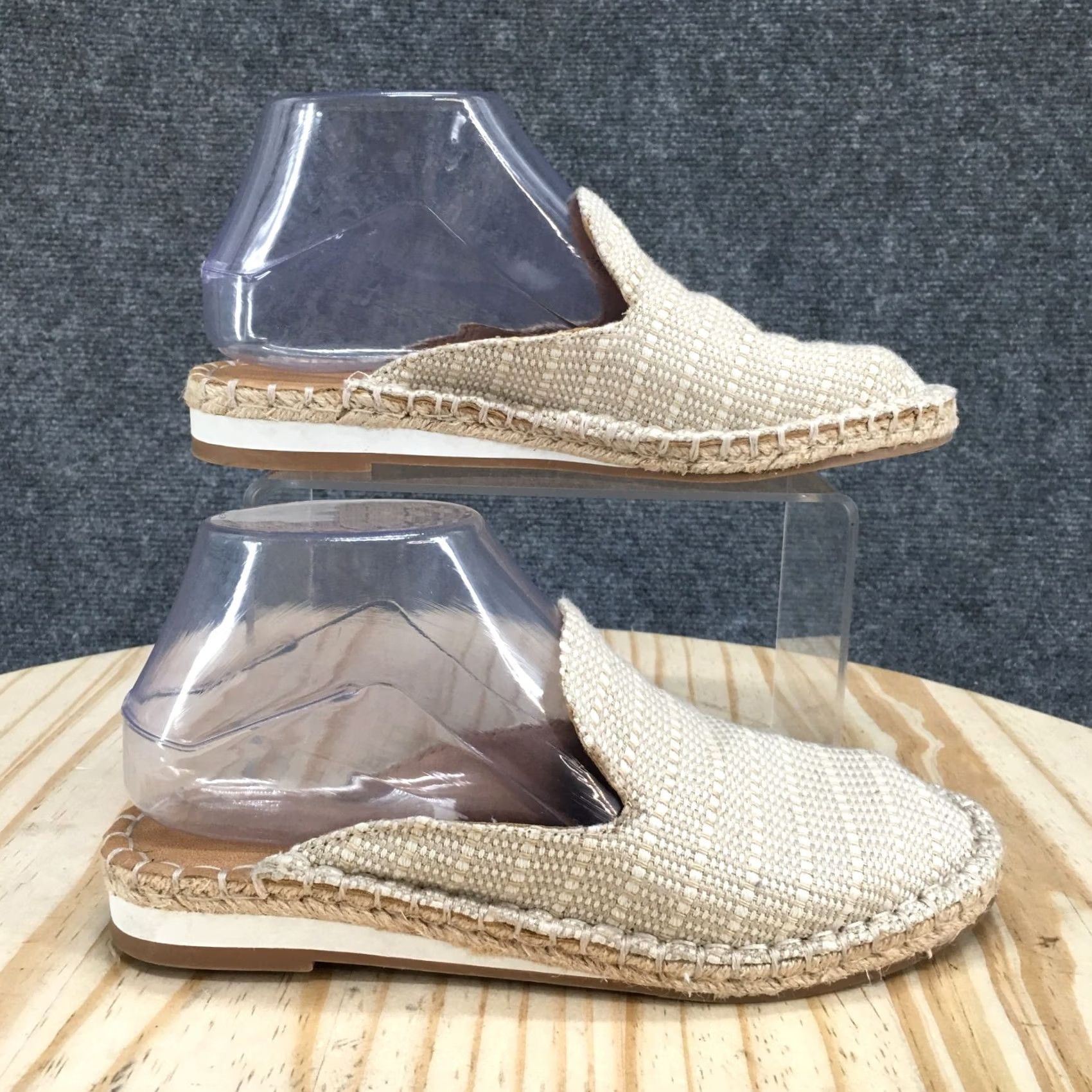 Vintage Universal Thread Mae Sandals Womens 6 Casual Slip On Espadrille Mule Flats Brown Size US 6 / IT 36 - 2 Thumbnail