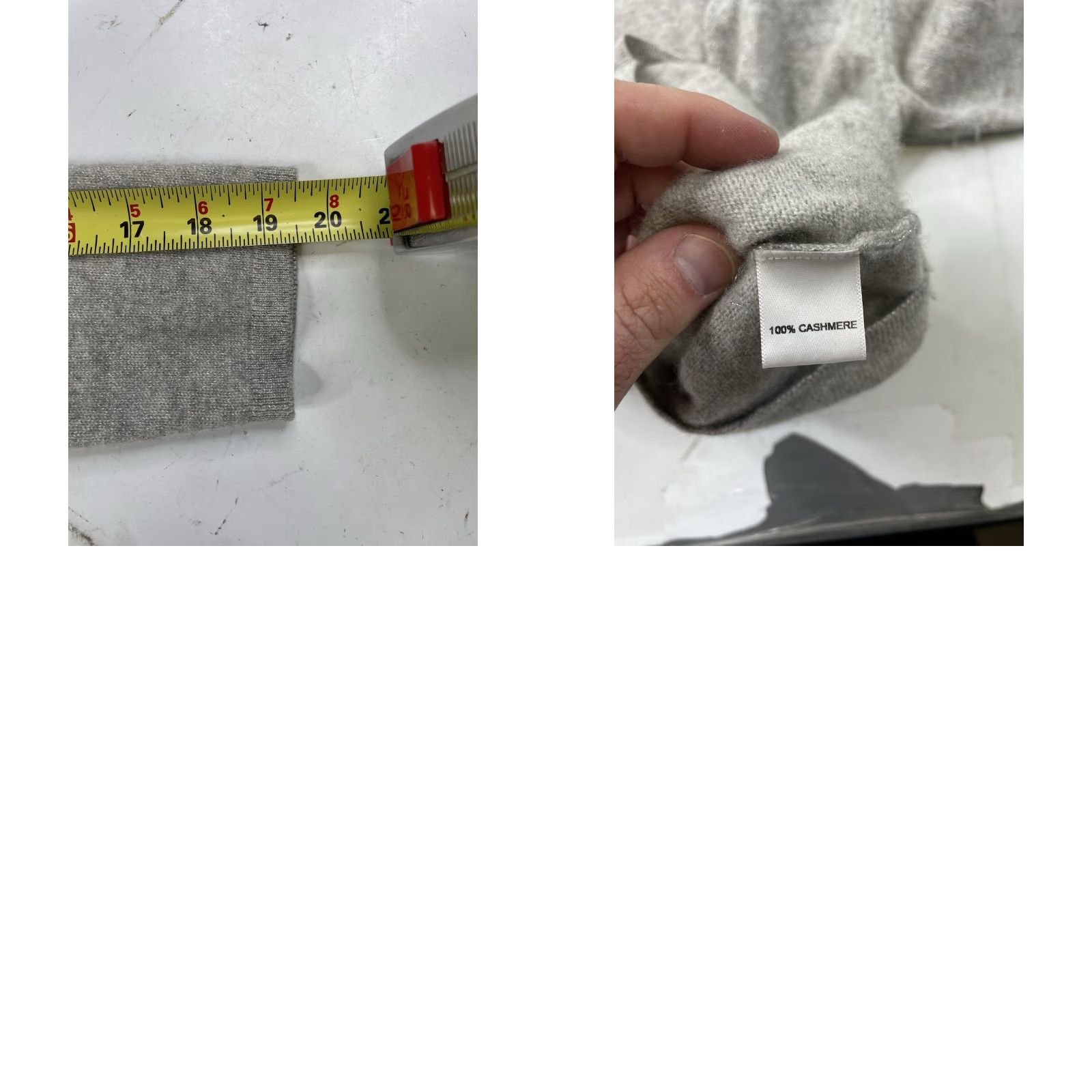 Vintage Qi Cashmere Gray 3/4 Sleeve Faux Wrap Sweater Womens XS Size XS / US 0-2 / IT 36-38 - 8 Thumbnail
