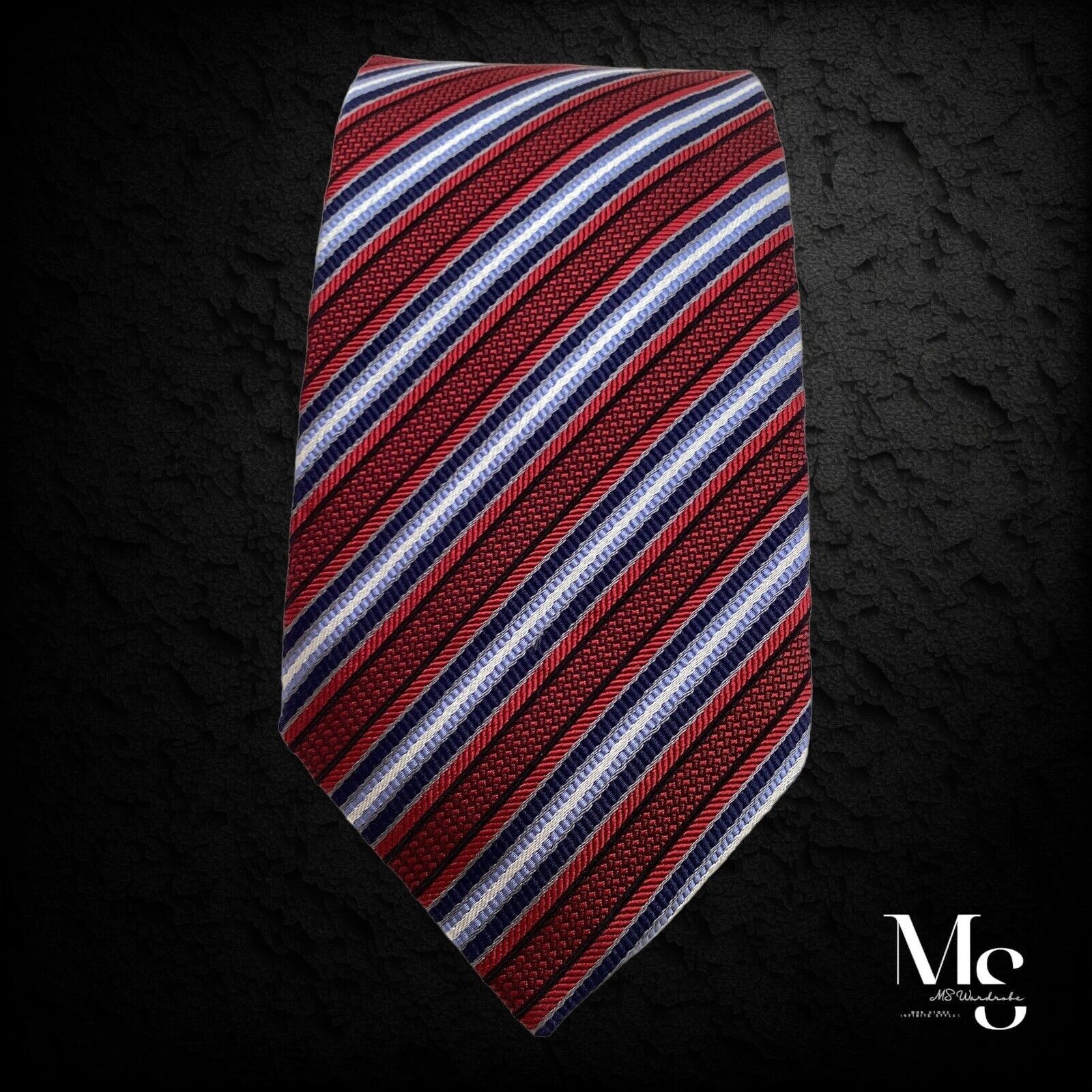 Other JZ RICHARDS Purple Striped Luxury Silk Tie Hand Made In USA Size ONE SIZE - 5 Thumbnail
