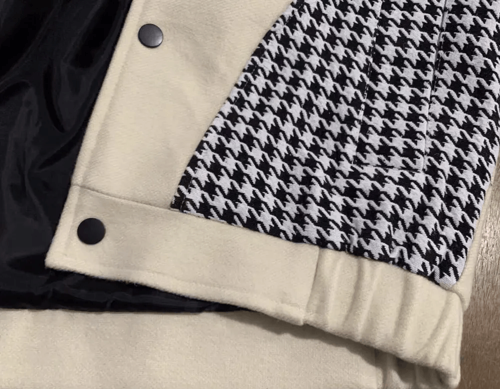 Japanese Brand × Vintage Retro houndstooth patchwork jacket coat Size US M / EU 48-50 / 2 - 7 Thumbnail