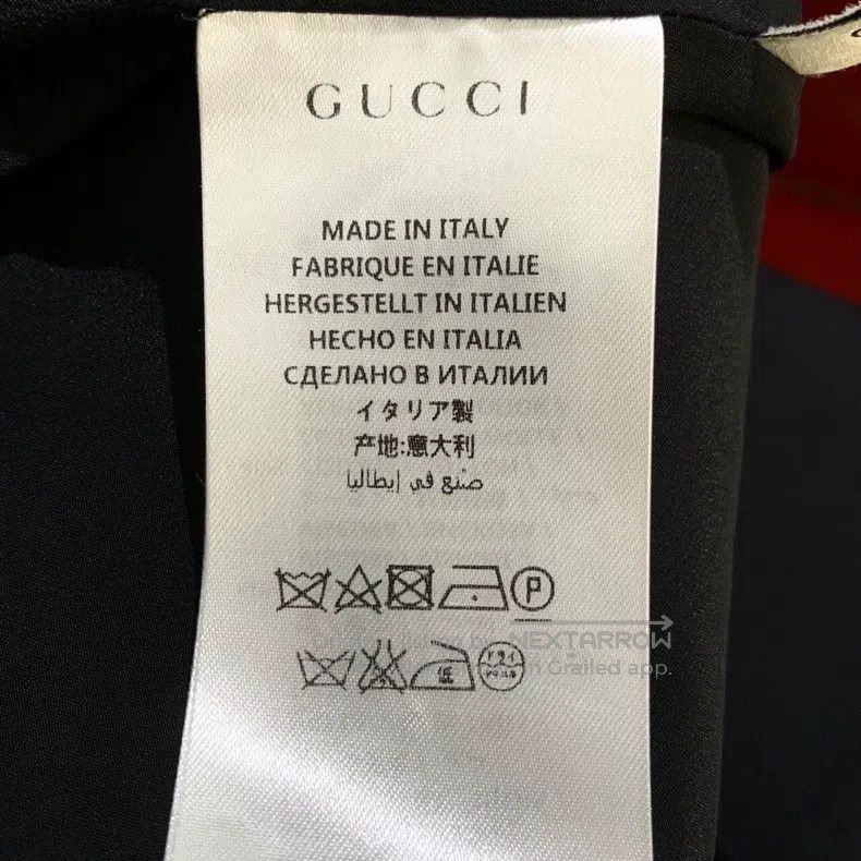 Gucci gucci Black webbing stitching A-line skirt half-length ski Size 25" / US 0 / IT 36 - 6 Thumbnail
