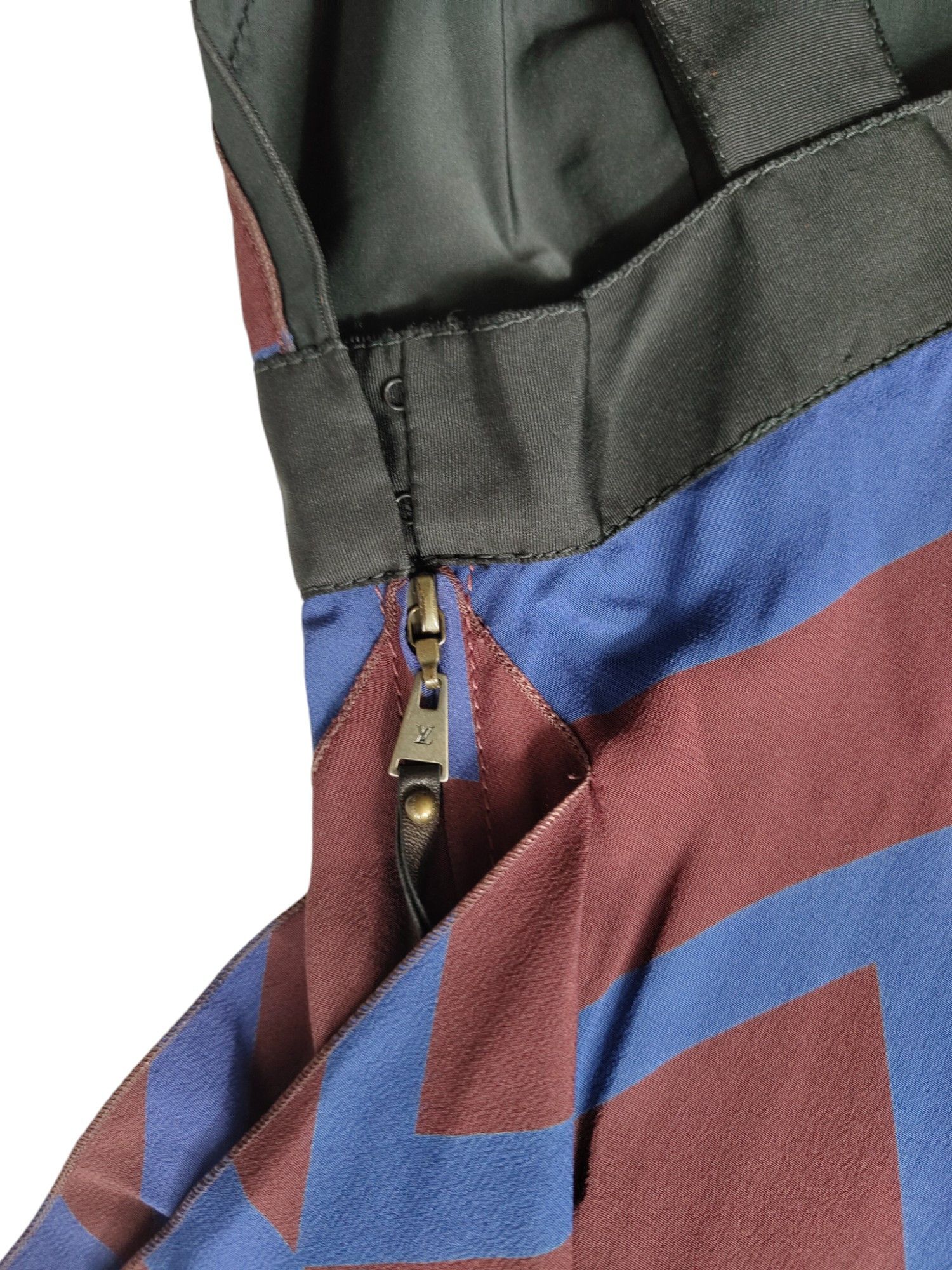 Louis Vuitton Maroon And Blue Top With Open Back Size XS / US 0-2 / IT 36-38 - 5 Thumbnail
