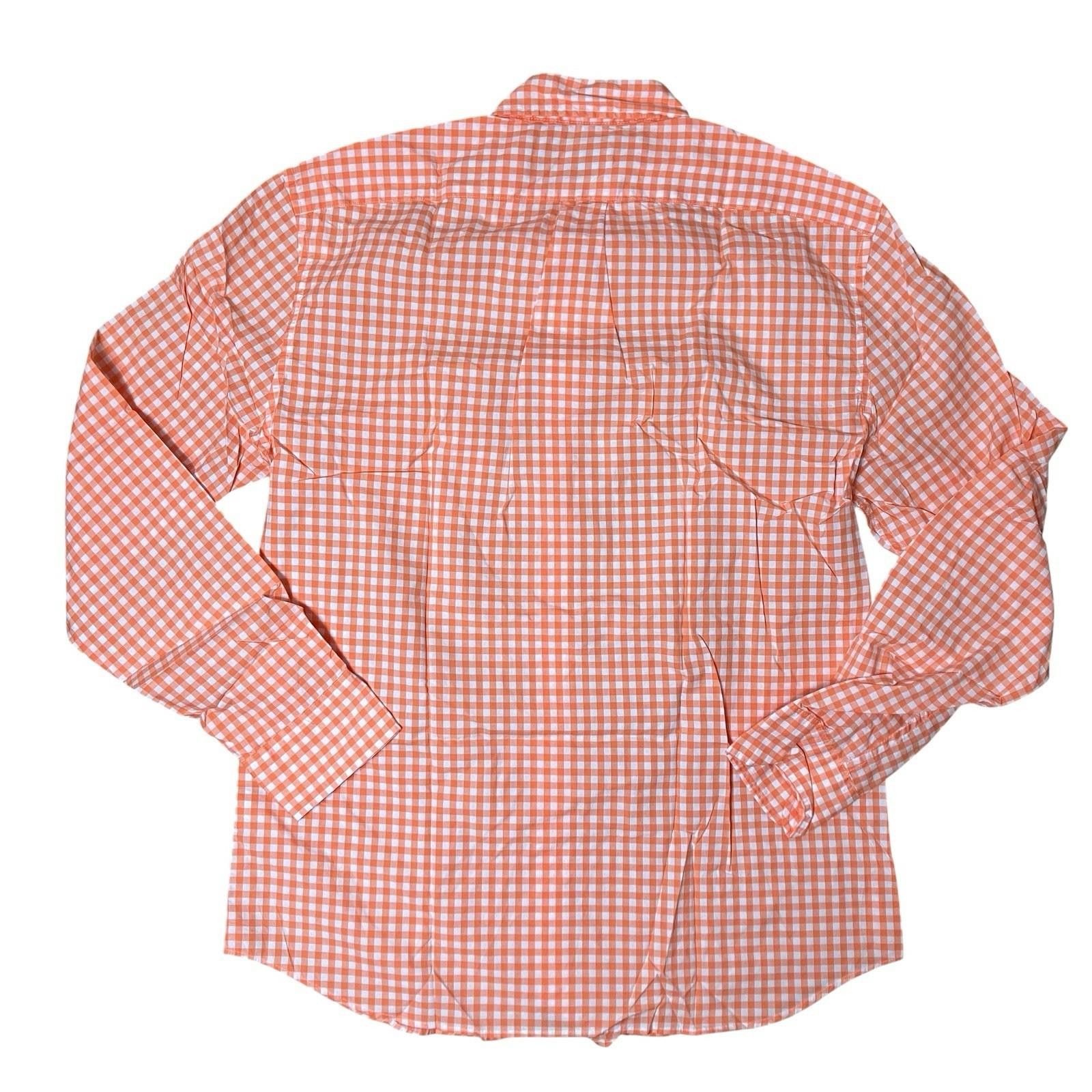 J.Crew J Crew Shirt Mens L Orange Plaid Button Down Pumpkin BJ745 Size US L / EU 52-54 / 3 - 10 Thumbnail