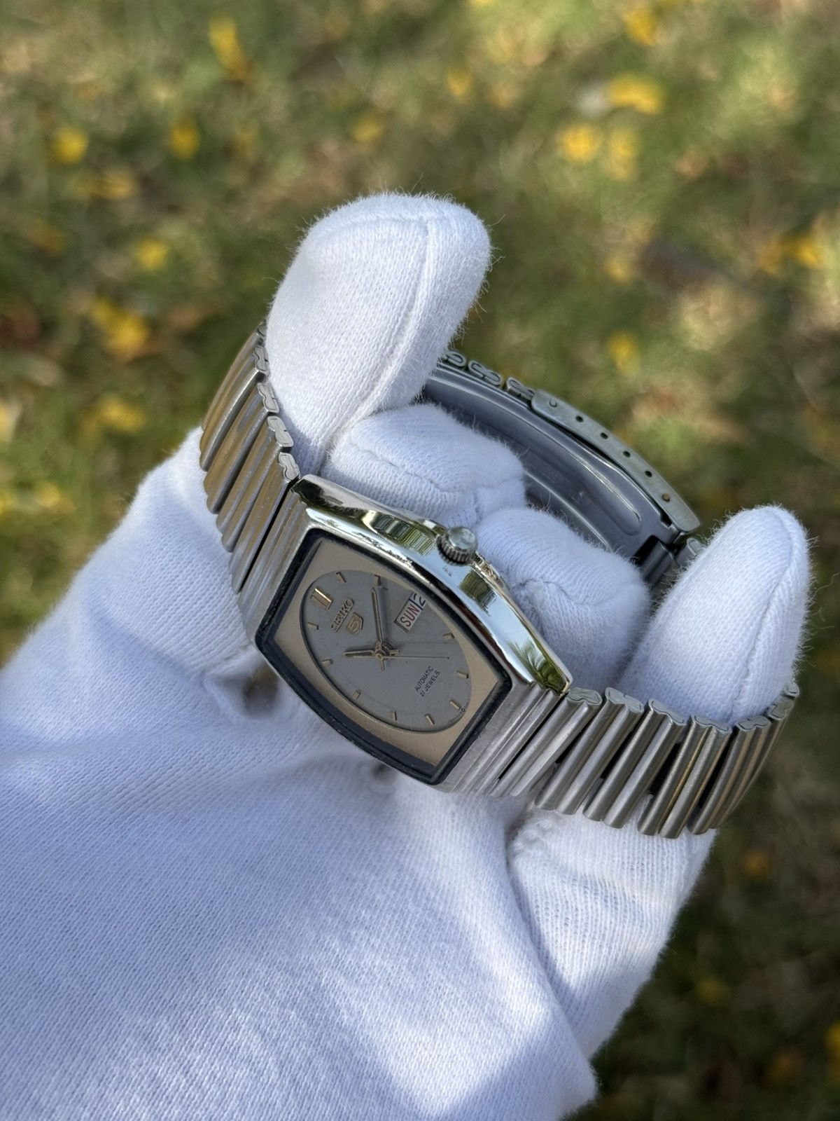 Seiko Vintage Seiko 5 Automatic japan Watch:gray Dial, retro Case Size 36 - 8 Thumbnail