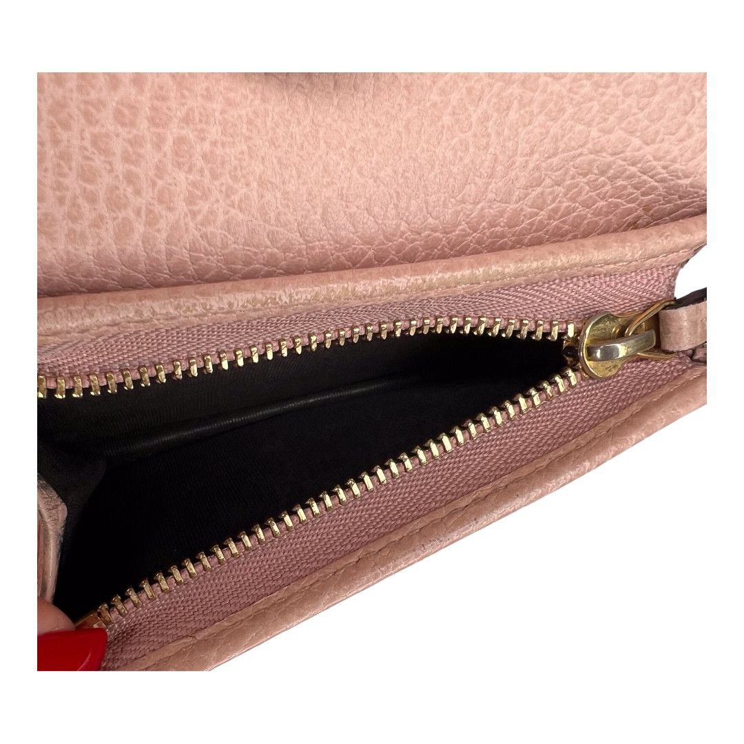 Gucci Gucci Marmont Card Case Pebbled Leather Wallet Size ONE SIZE - 9 Thumbnail