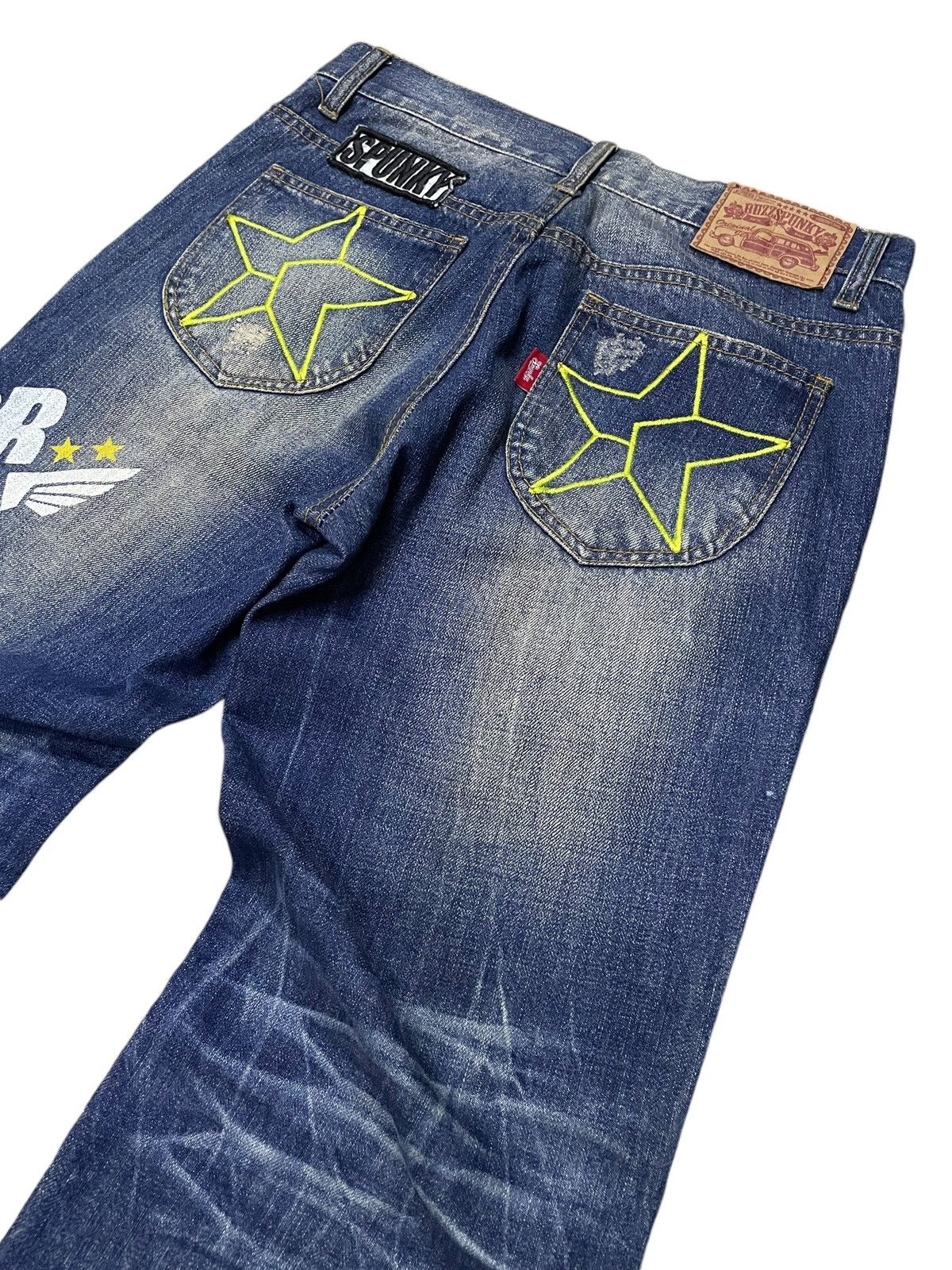 Hysteric Glamour × Shellac Buzz Spunky Japan Archive Surfer Patched Loose Jeans Size US 30 / EU 46 - 16 Thumbnail