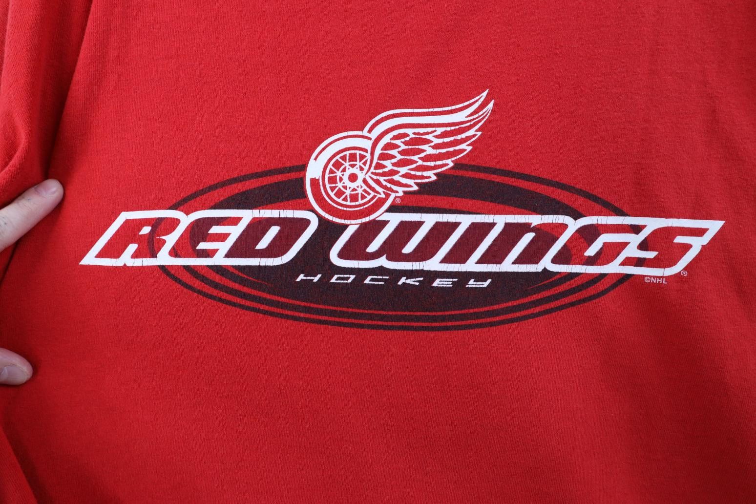 Vintage Vintage 2002 Stanley Cup Champions Wings Hockey T-Shirt Size US XXL / EU 58 / 5 - 4 Thumbnail
