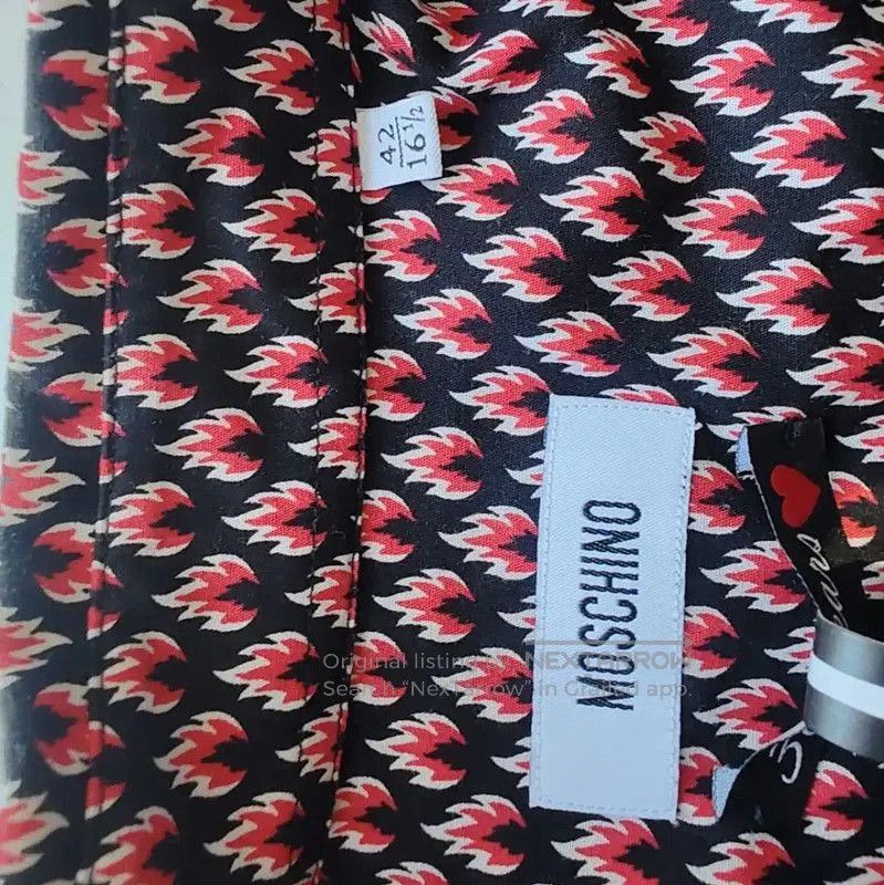 Moschino Moschino Red Polyester Short Sleeve Shirt . Size M / US 6-8 / IT 42-44 - 3 Thumbnail