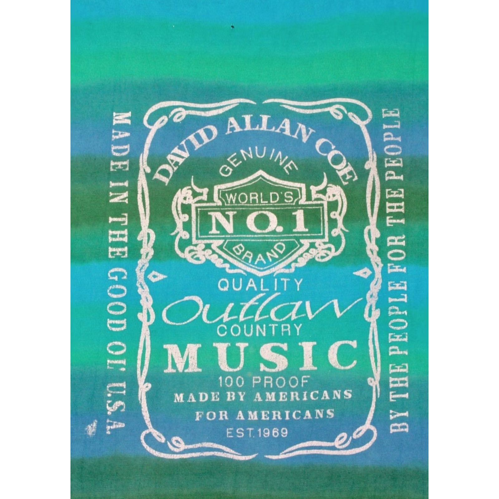 Vintage VTG Sundog 90s TShirt Men Green David Allan Coe Tie-Dye Graphic Tee XL Shirt Vintage 90s Band T-Shirt Size US XL / EU 56 / 4 - 5 Thumbnail