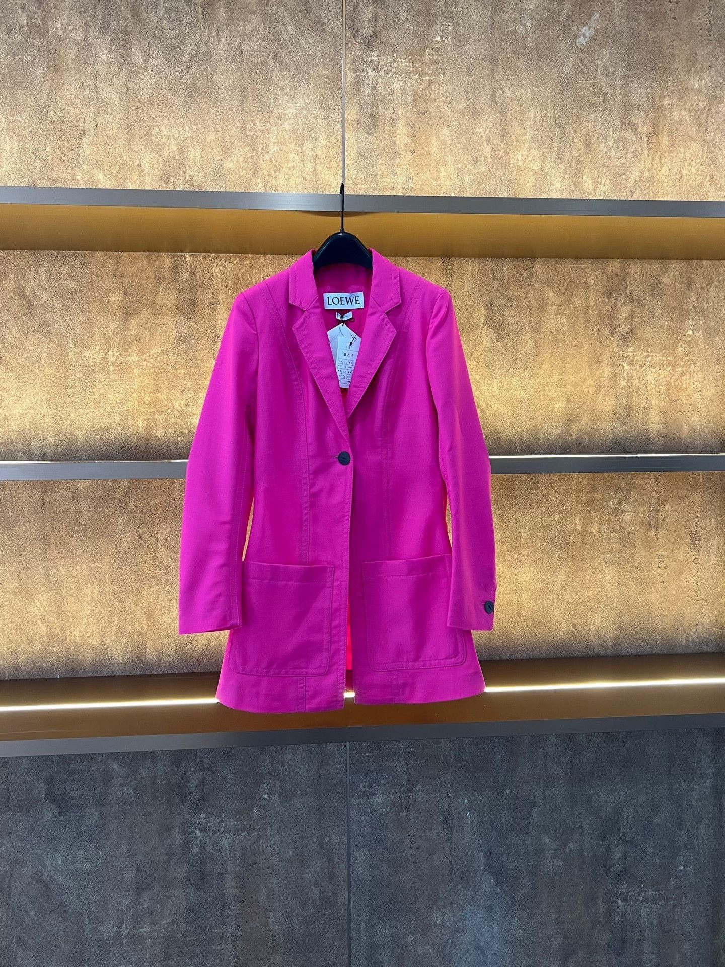 Loewe Loewe Bright Pink Waist-Cinched Suit Size XXS / US 00 / IT 34 - 1 Thumbnail