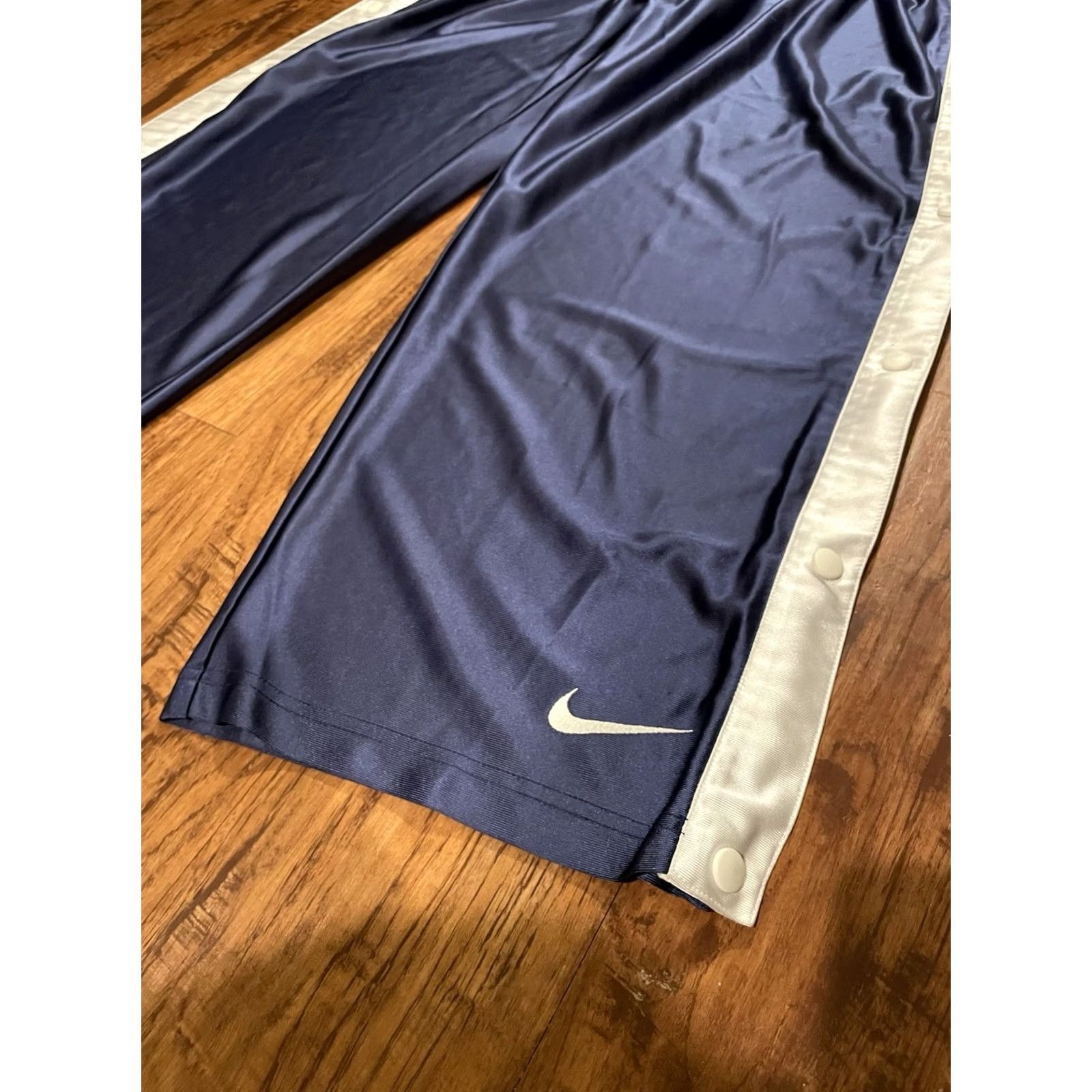Nike Vtg Team Nike Basketball Snap Pants Blue White Button Break Away Size XL (F596) Size US 36 / EU 52 - 2 Thumbnail