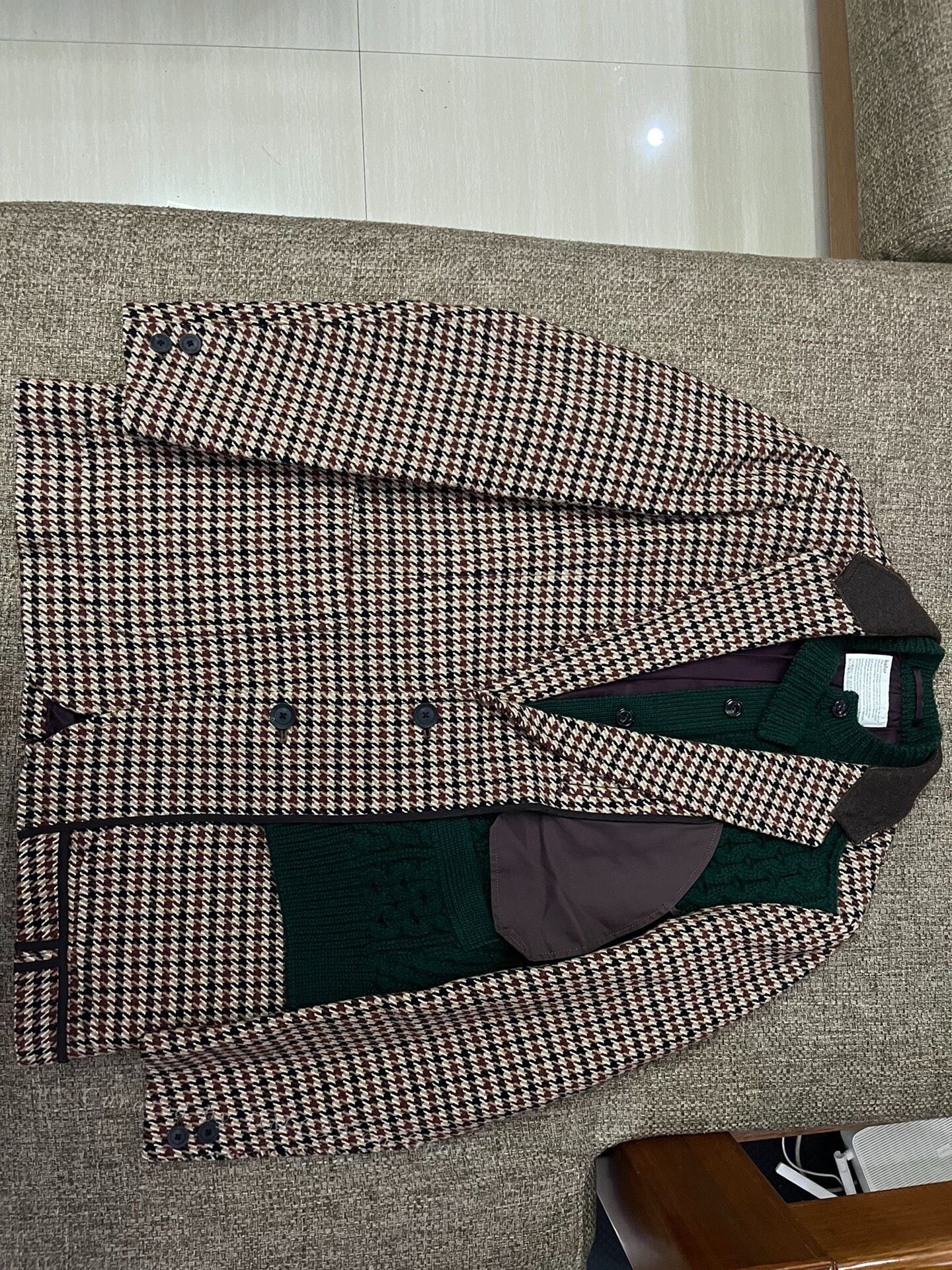 Kolor Kolor Wool Houndstooth Deconstructed Blazer Size US M / EU 48-50 / 2 - 1 Thumbnail