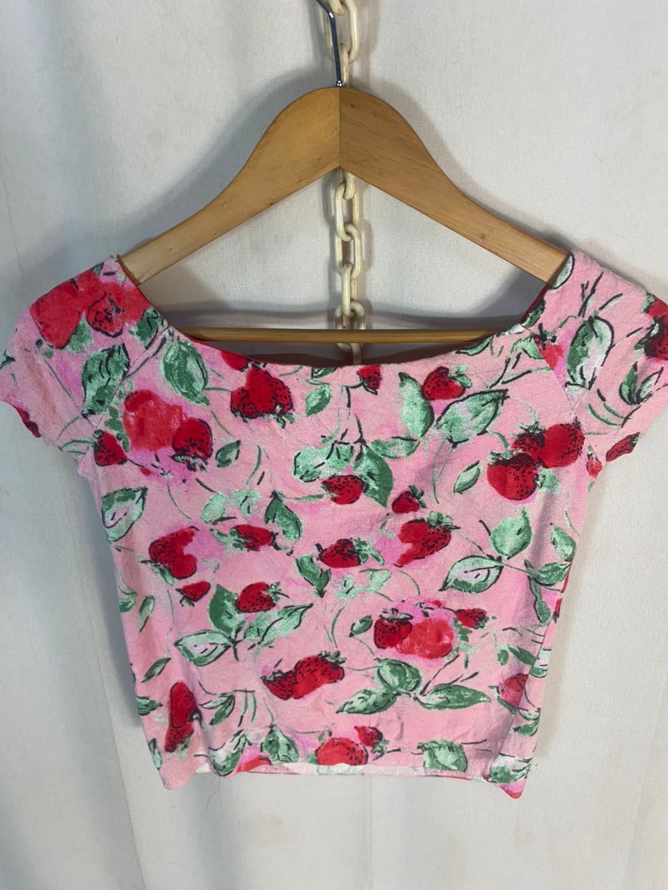 Anna Molinari Vintage Anna molinari fullprint crop shirt Size S / US 4 / IT 40 - 9 Thumbnail