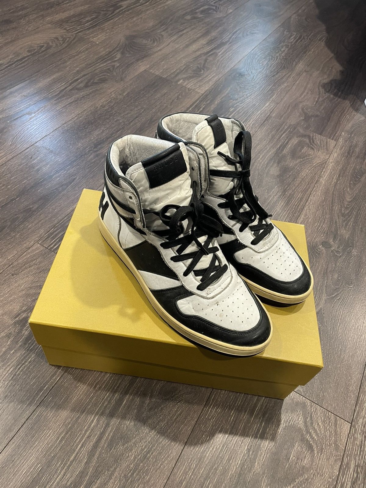 Rhude Rhude Rhecess “HELL YEAH” Hi-Top Sneakers | Grailed