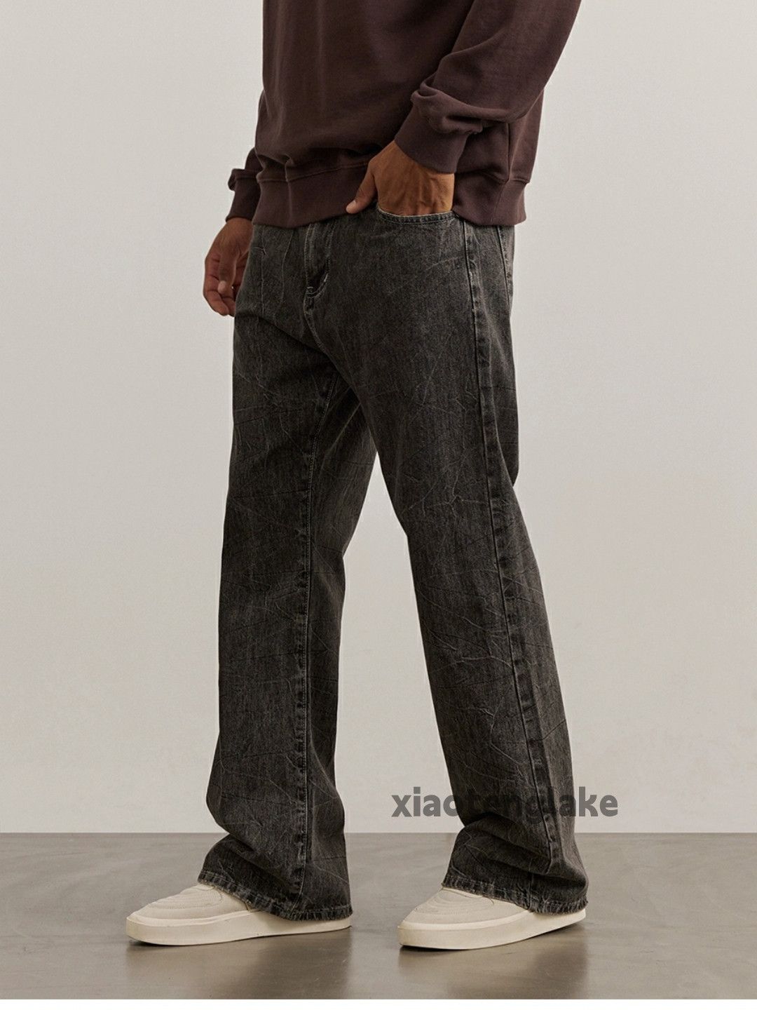 Jean × Vintage washed faded y2k yuppie pattern loose baggy jeans Size US 32 / EU 48 - 5 Thumbnail