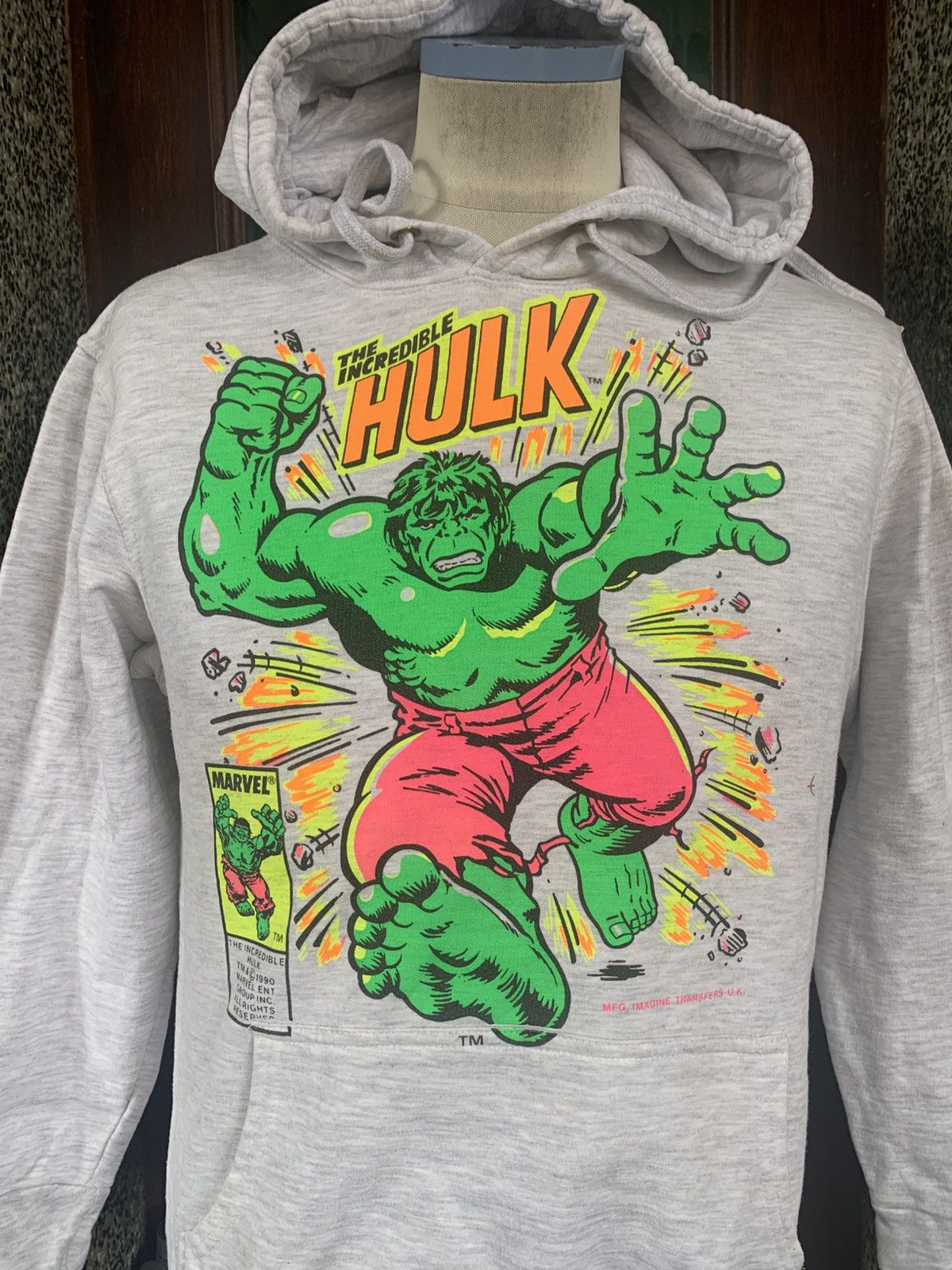 Marvel Comics × Vintage Vintage 90s The Incredible Hulk Marvel Sweatshirt Hoodie Size US S / EU 44-46 / 1 - 2 Thumbnail