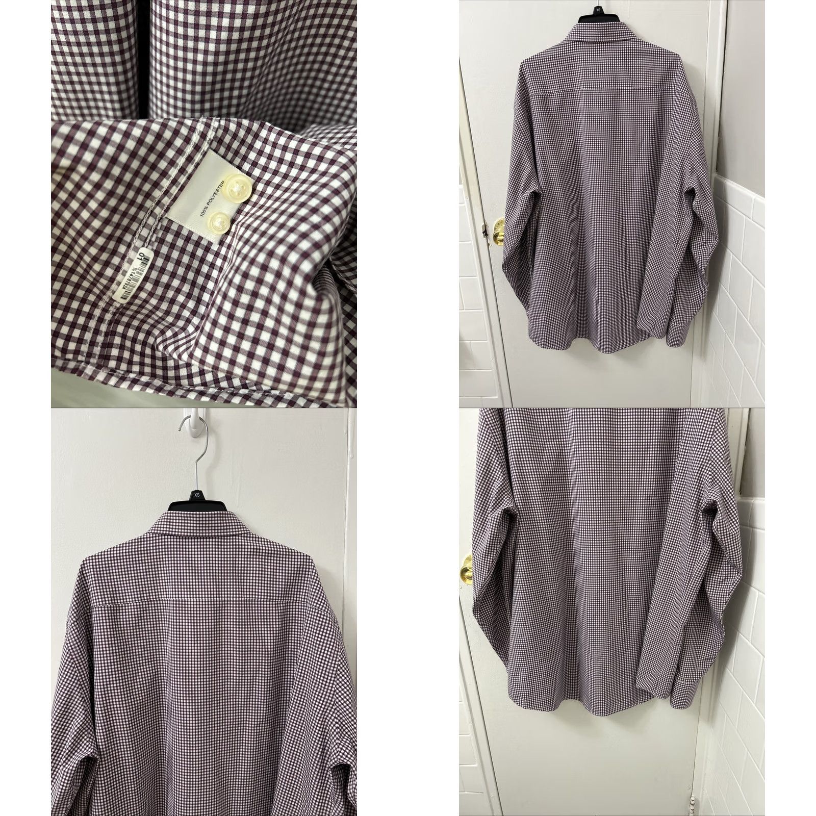 Peter Millar Peter Millar Summer Comfort Shirt Mens XL Red White Plaid Button-Down Long Sleeve Shirt Size US XL / EU 56 / 4 - 8 Thumbnail