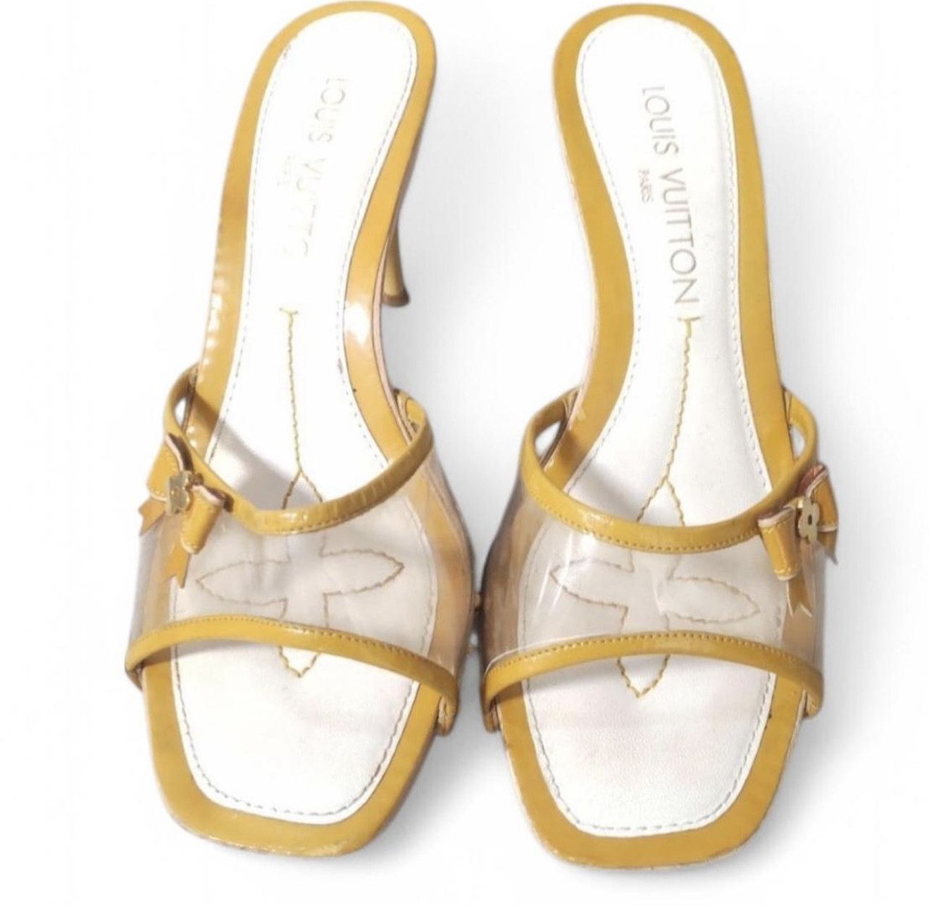 Louis Vuitton LOUIS VUITTON Mule Sandals Clear Ribbon Open Toe mules Size US 7 / IT 37 - 1 Thumbnail