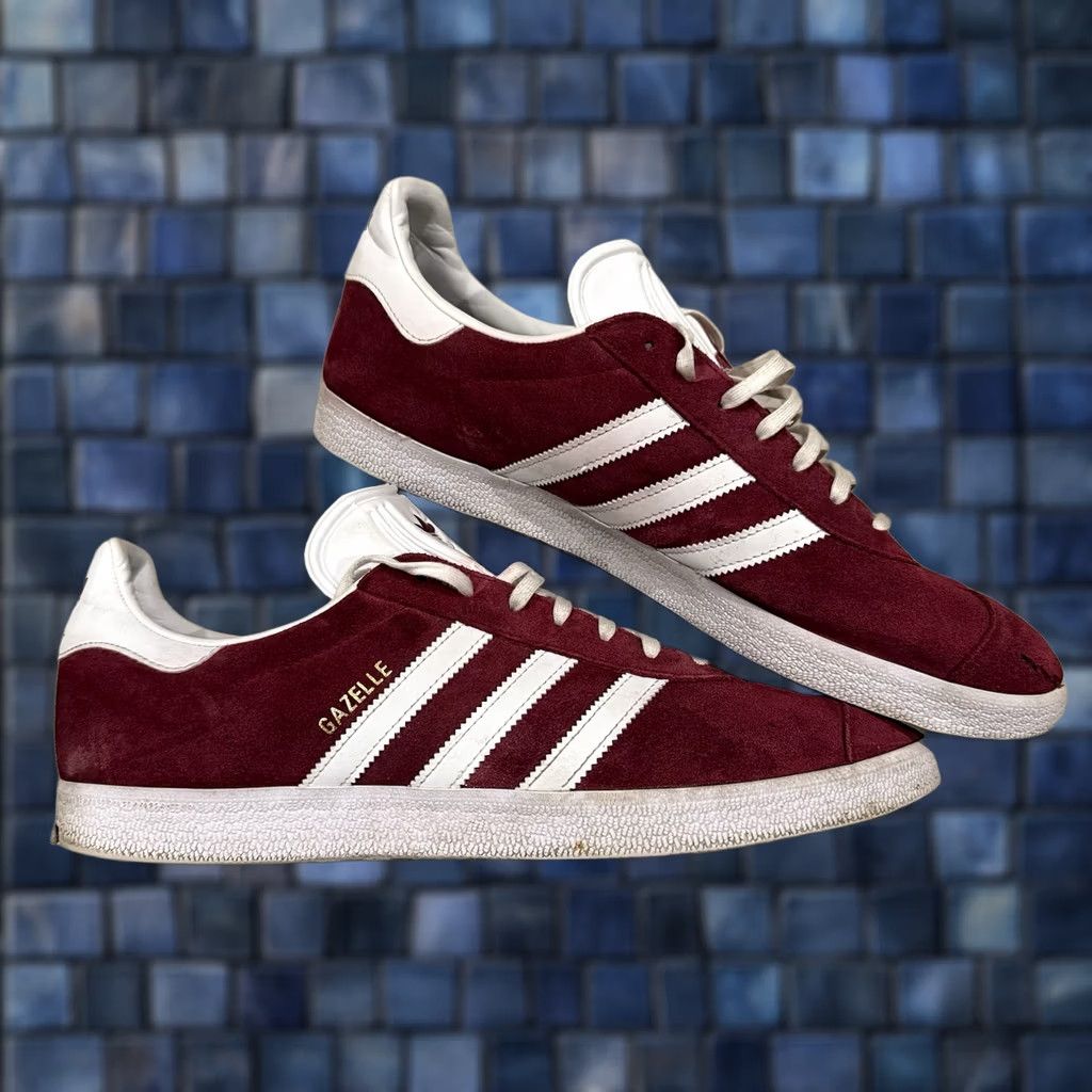 Adidas ADIDAS Gazelle Collegiate Suede Sneaker Men Size 13.5 Burgundy White Sole B41645 Size US 14 / EU 47 - 1 Thumbnail