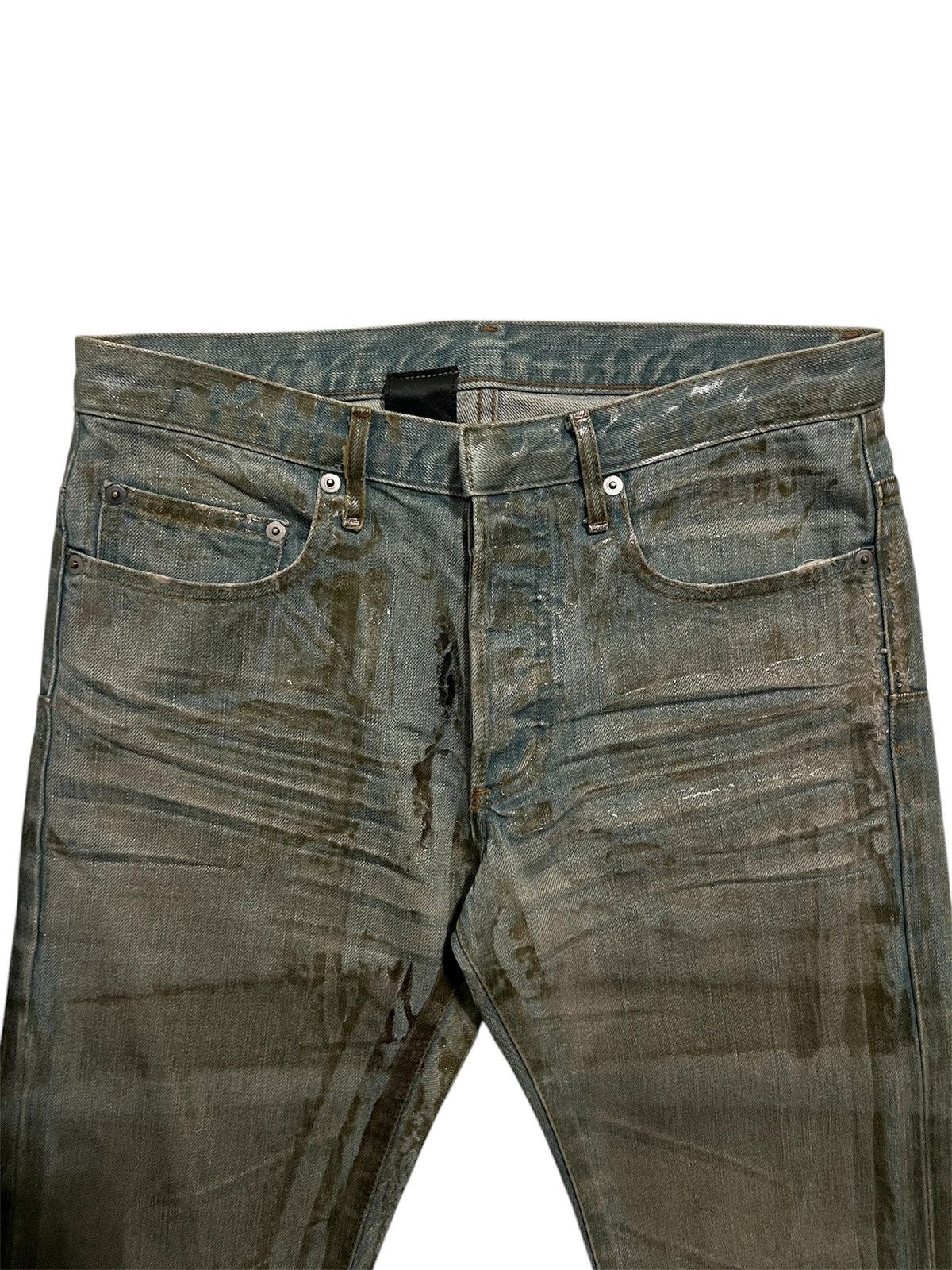 Dior × Hedi Slimane Dior Homme SS04 Bleu Claire Waxed Ice Denim Size US 28 / EU 44 - 4 Thumbnail
