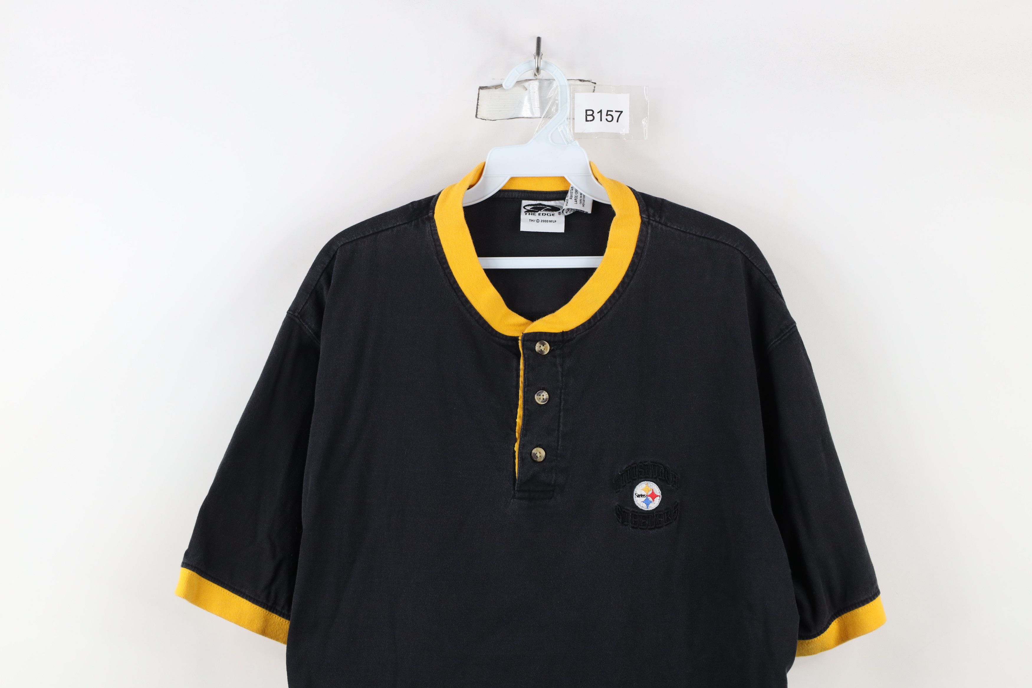 Vintage Vintage Y2K 2000 Pittsburgh Steelers Football Henley T-Shirt Size US L / EU 52-54 / 3 - 2 Thumbnail