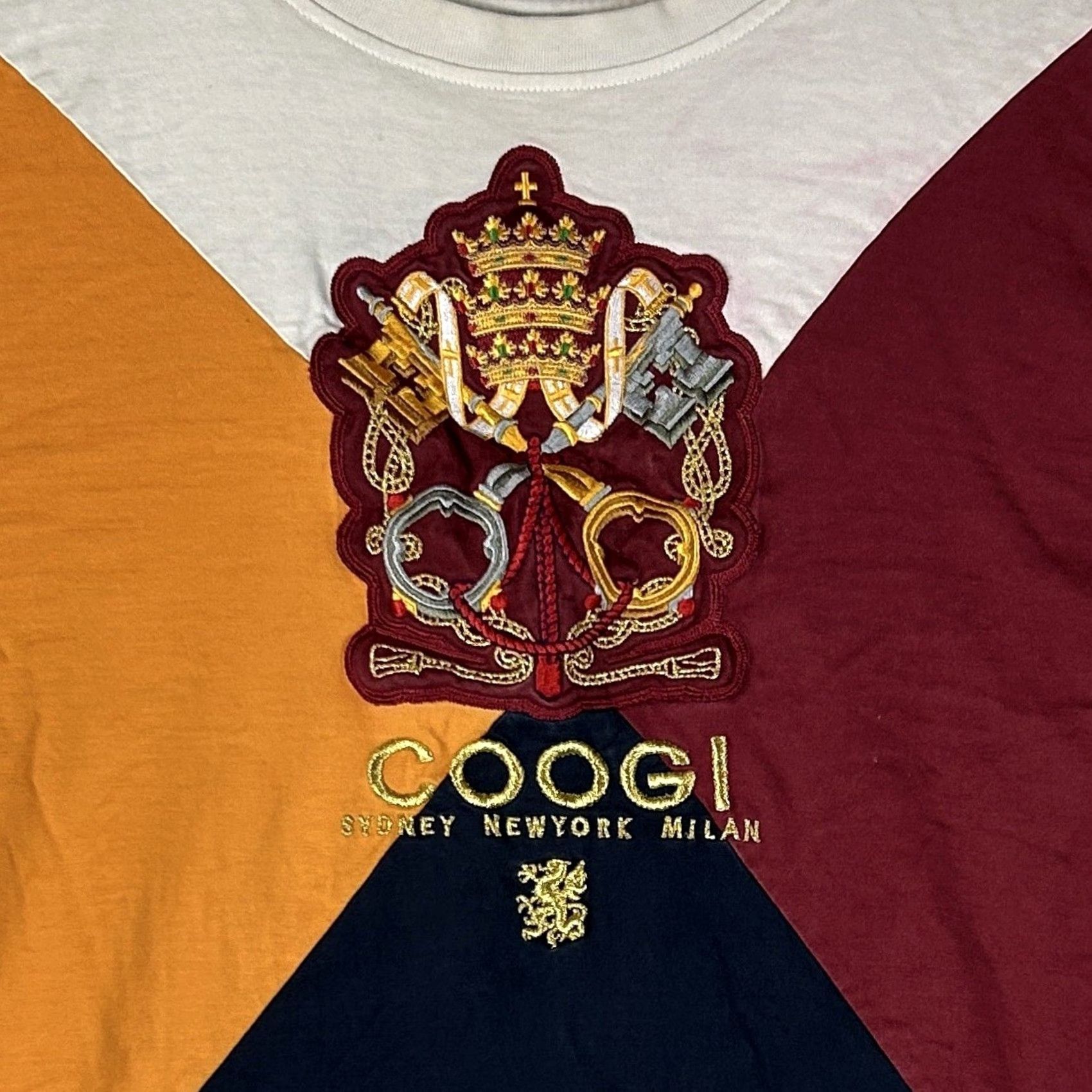 Coogi Coogi Short Sleeve T-shirt Men XL Colorblock Crew Neck Multicolor Embroidered Tee Top Size US XL / EU 56 / 4 - 2 Thumbnail