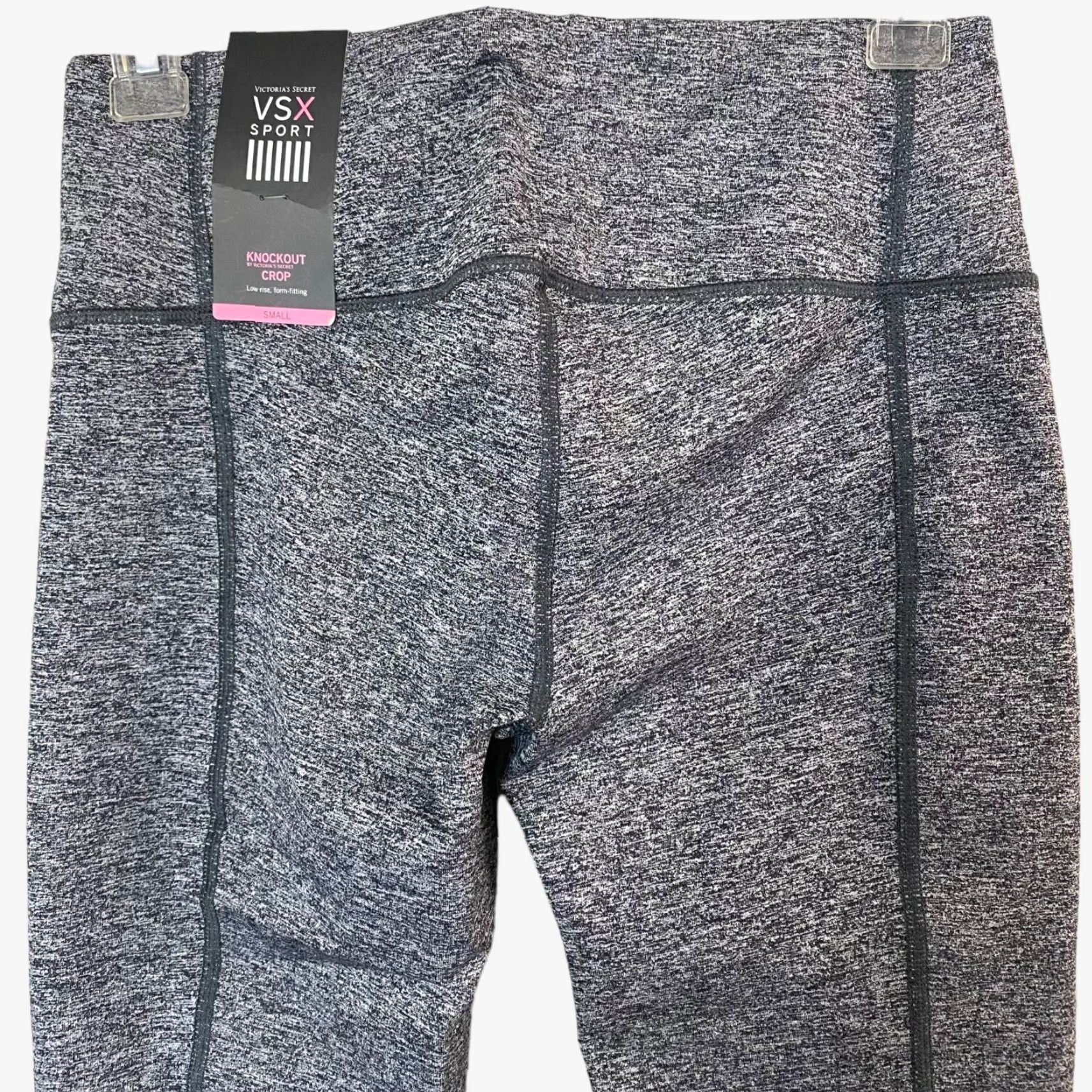 Victoria's Secret Victoria's Secret Knockout Crop Leggings Women's Small Gray Athletic Stretch New Size 28" / US 6 / IT 42 - 6 Thumbnail