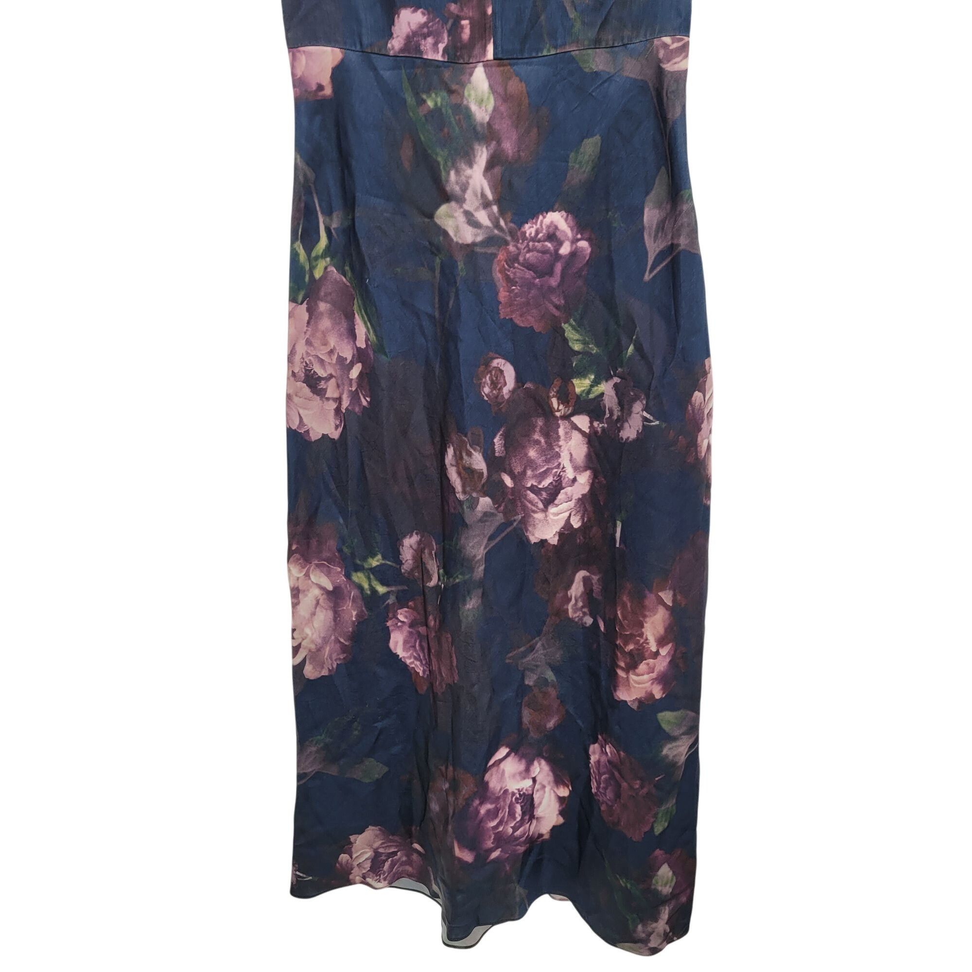Vince Vince Night Garden Print Satin Square Neck Slip Maxi Dress S Size S / US 4 / IT 40 - 12 Thumbnail