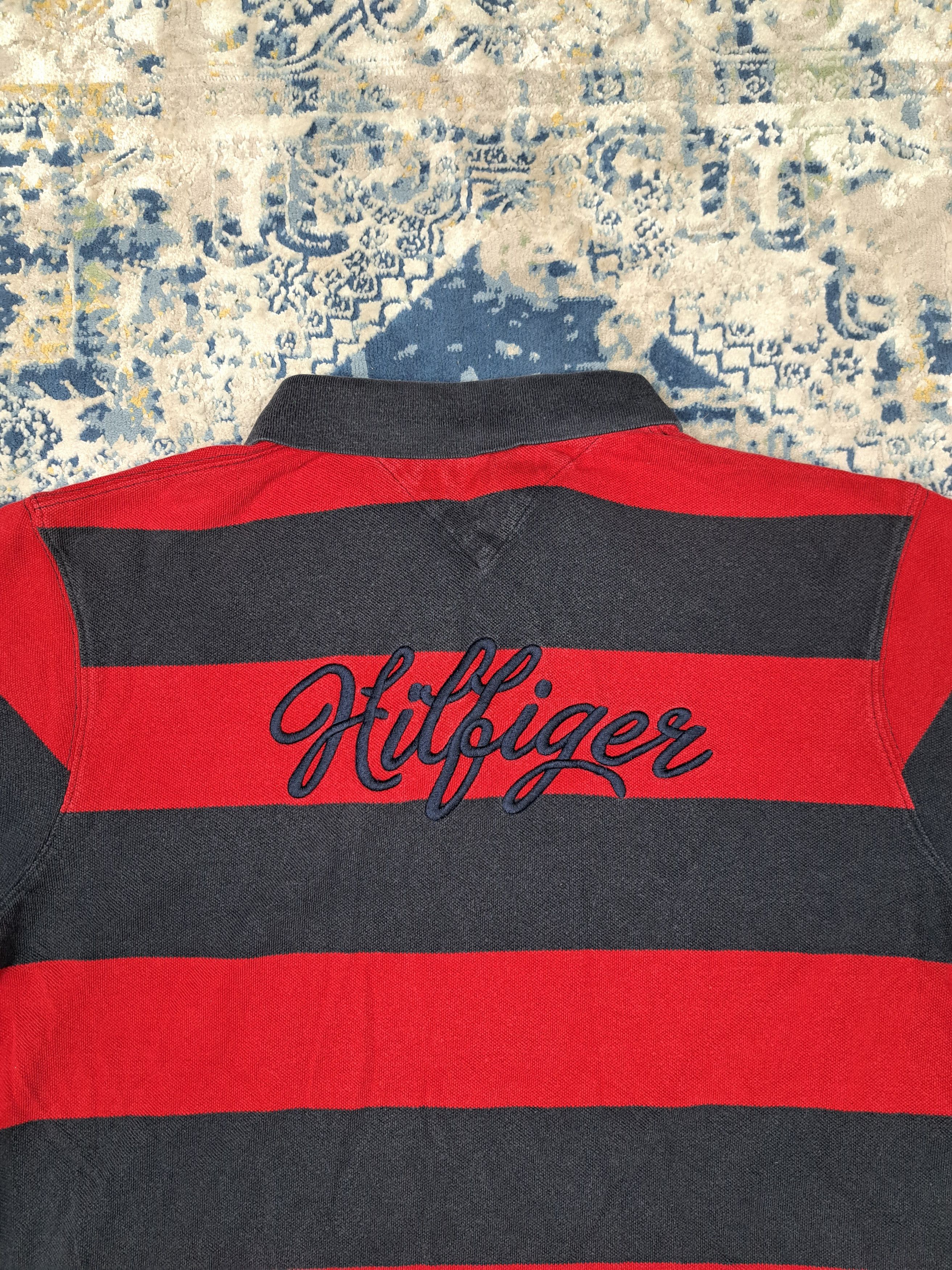 Tommy Hilfiger Hilfiger Spellout Logo Striped Rugby Polo Shirt y2k Drip Size US XL / EU 56 / 4 - 2 Thumbnail