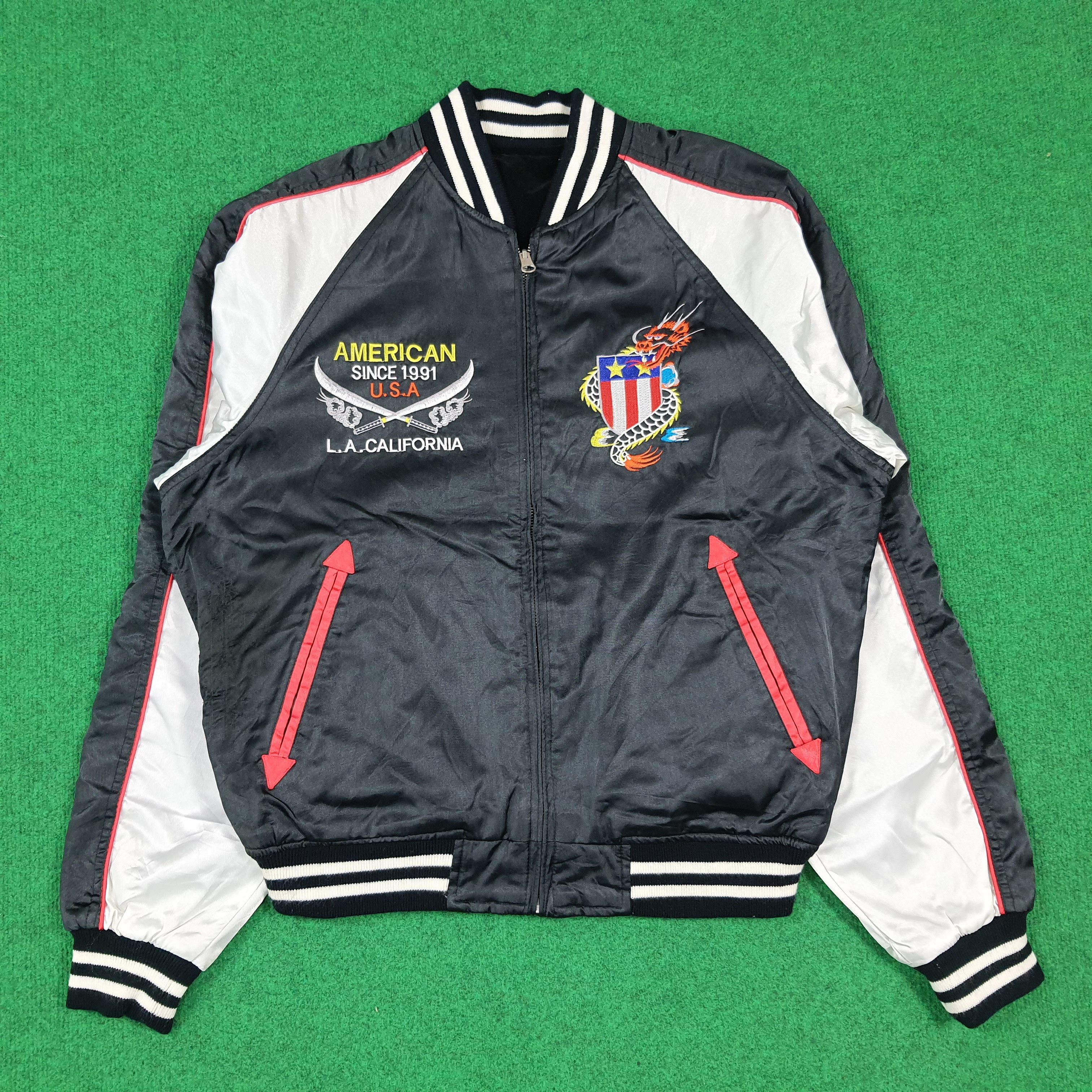Japanese Brand Shoot One Reversible Sukajan Bomber American Spirit C291N24 Size US M / EU 48-50 / 2 - 3 Thumbnail
