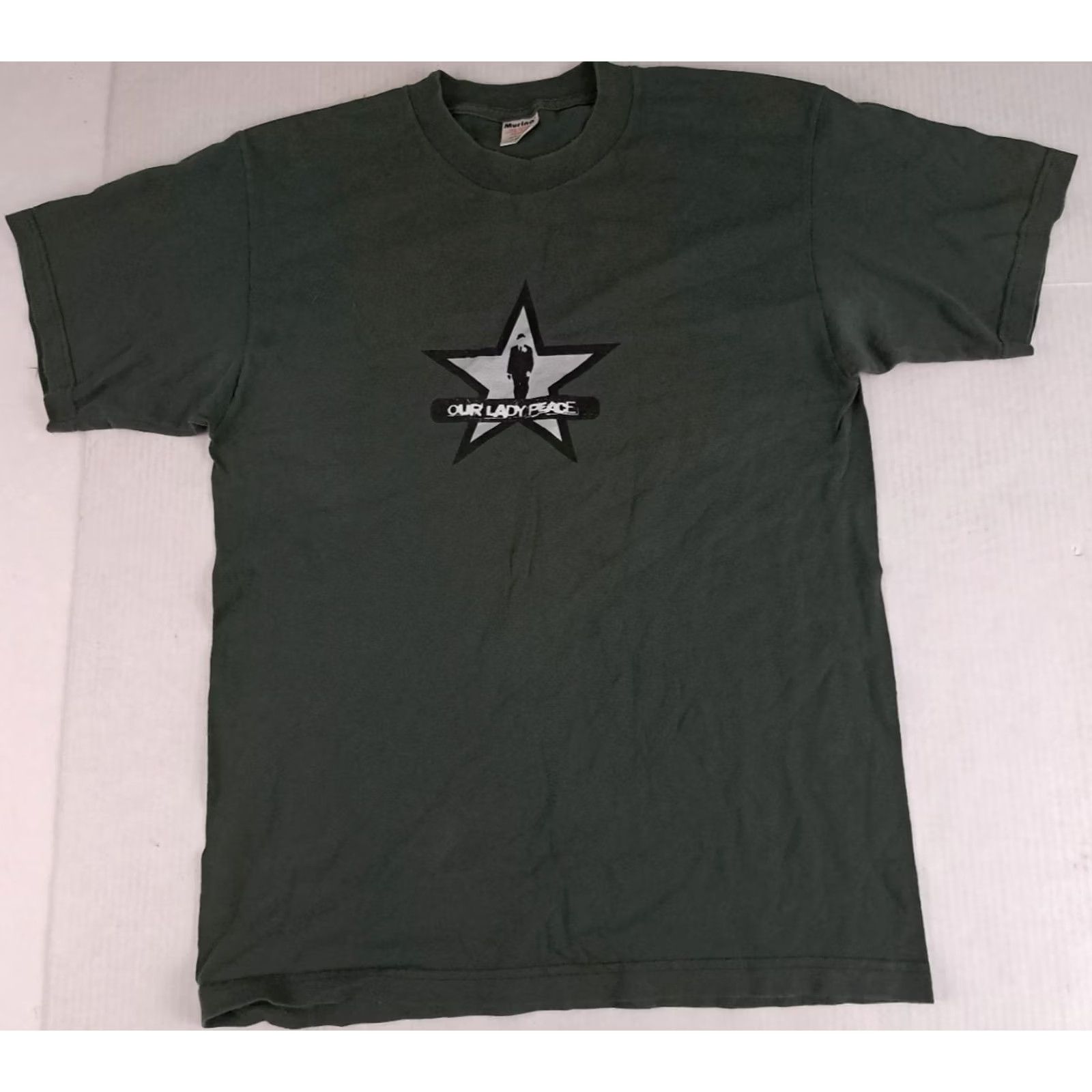Vintage VINTAGE Our Lady Peace T-Shirt Murina Canvas Graphic Print Crew Neck Short Sleeve Olive L Unisex Adults 1990s Music USA Size US L / EU 52-54 / 3 - 2 Thumbnail