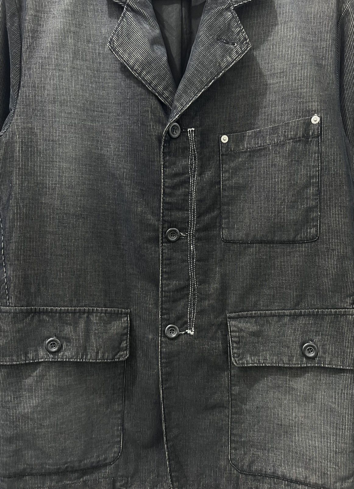 Stone Island 2002 Stone Island Pique Coverall Corduroy Shadow Jacket Size US L / EU 52-54 / 3 - 6 Thumbnail