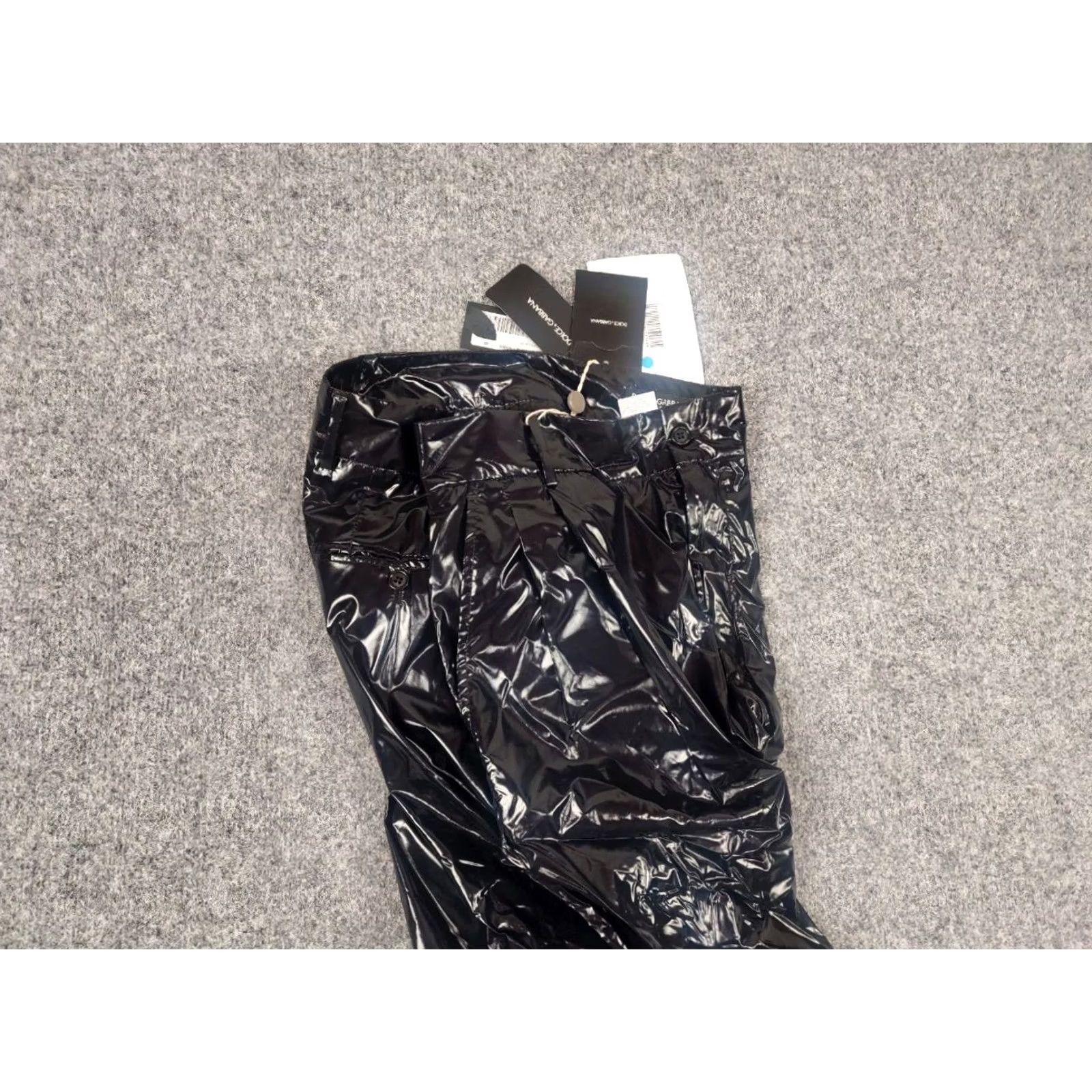 Dolce & Gabbana Dolce&Gabbana New Pants Black Shining lacquer Nylon Skinny Men Trouser Shirt Size US 32 / EU 48 - 5 Thumbnail