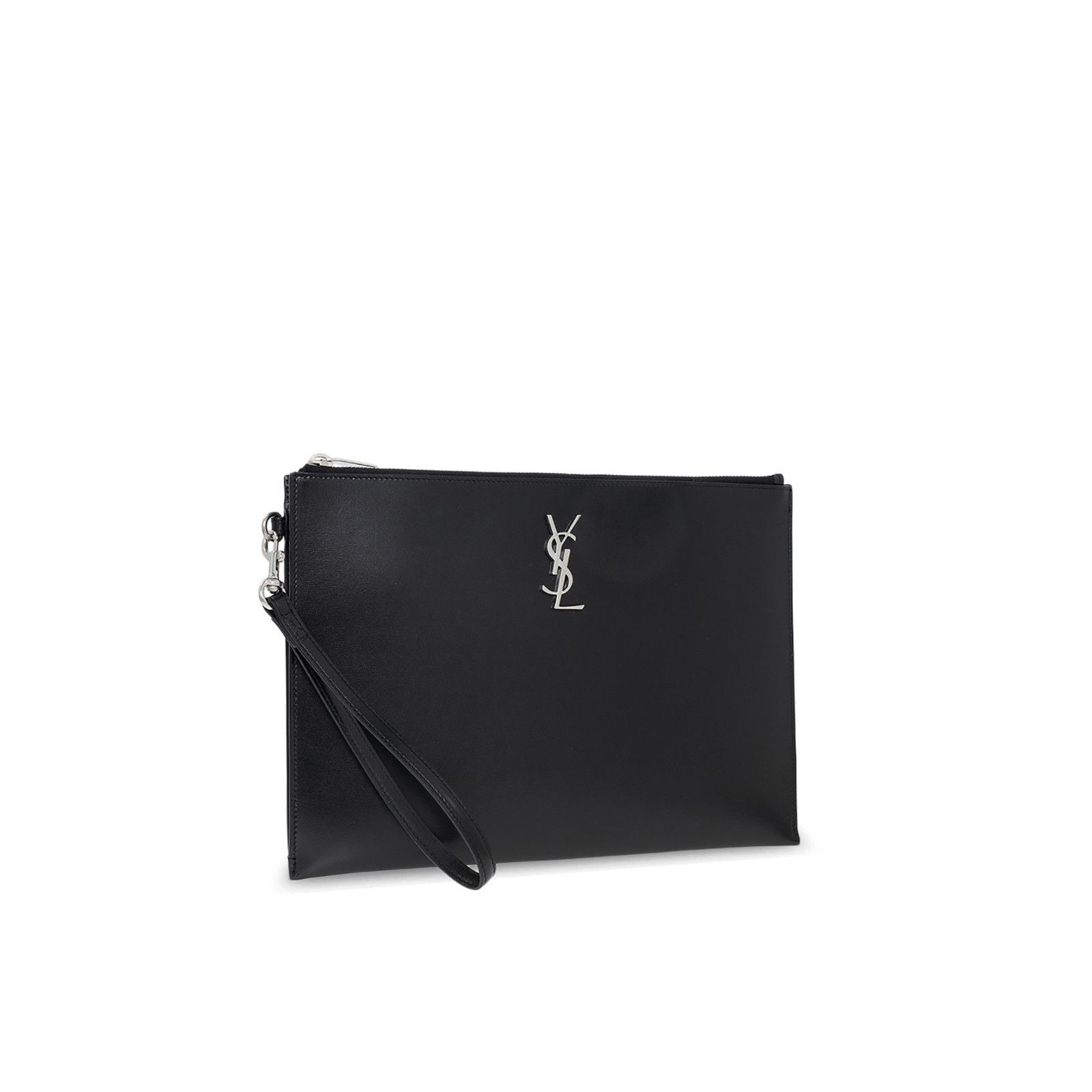 Saint Laurent Paris SAINT LAURENT Black Leather Pouch New & Authentic Size ONE SIZE - 3 Thumbnail
