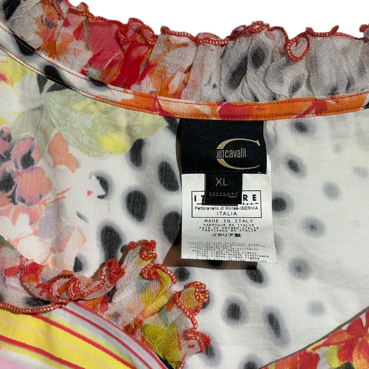 Roberto Cavalli 2004 graphic floral set top + skirt Size XL / US 12-14 / IT 48-50 - 3 Thumbnail