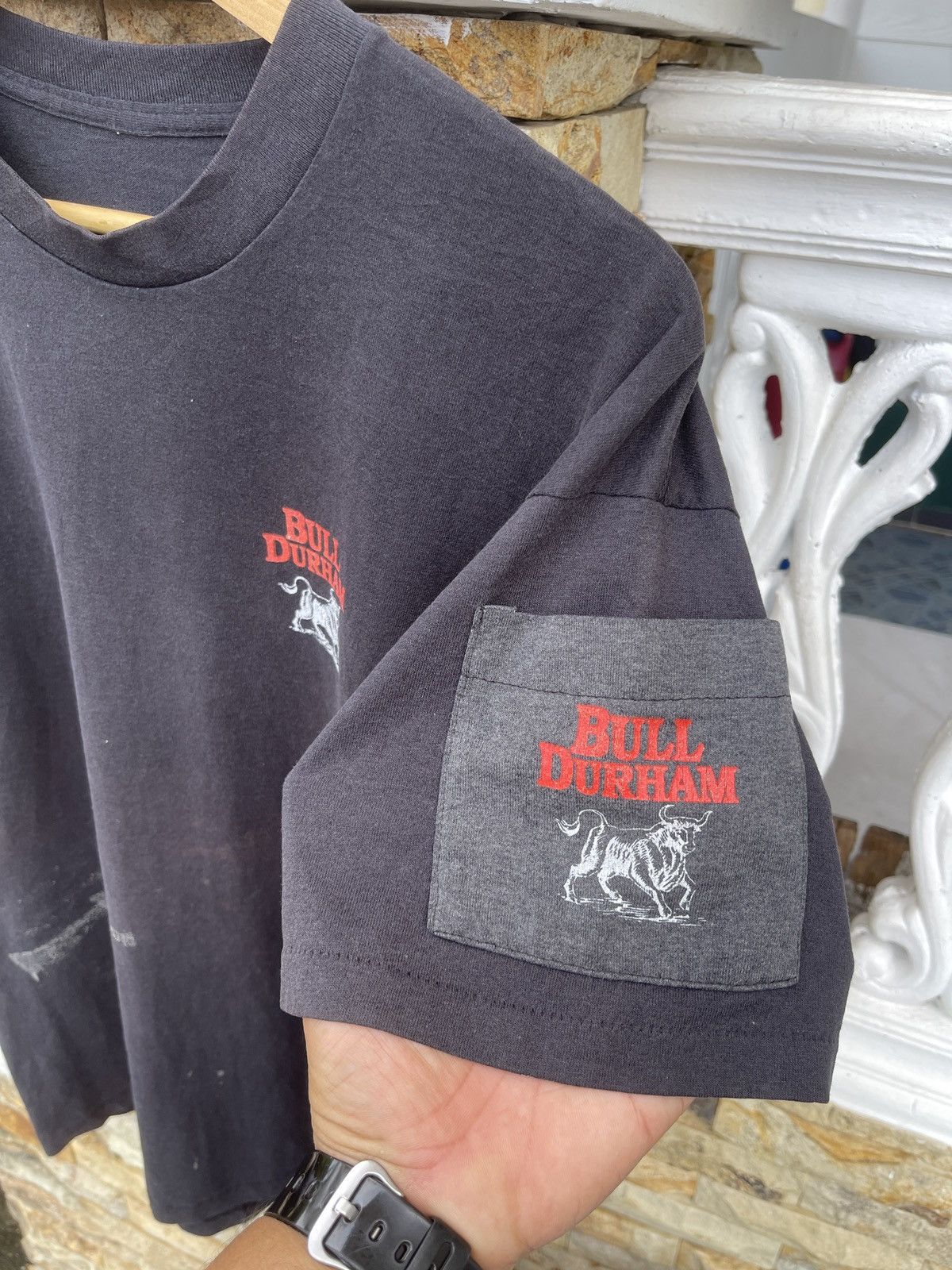 Last Drop🔥Vtg90s Sun Faded Bull Durham Single Stitch T-Shirt