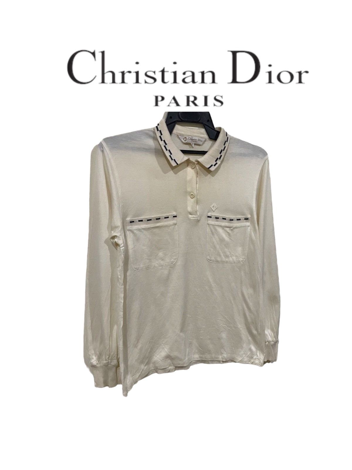 Christian Dior Monsieur Vintage 80s Christian Dior Sports Double Pocket Collar Polos Size US S / EU 44-46 / 1 - 3 Thumbnail