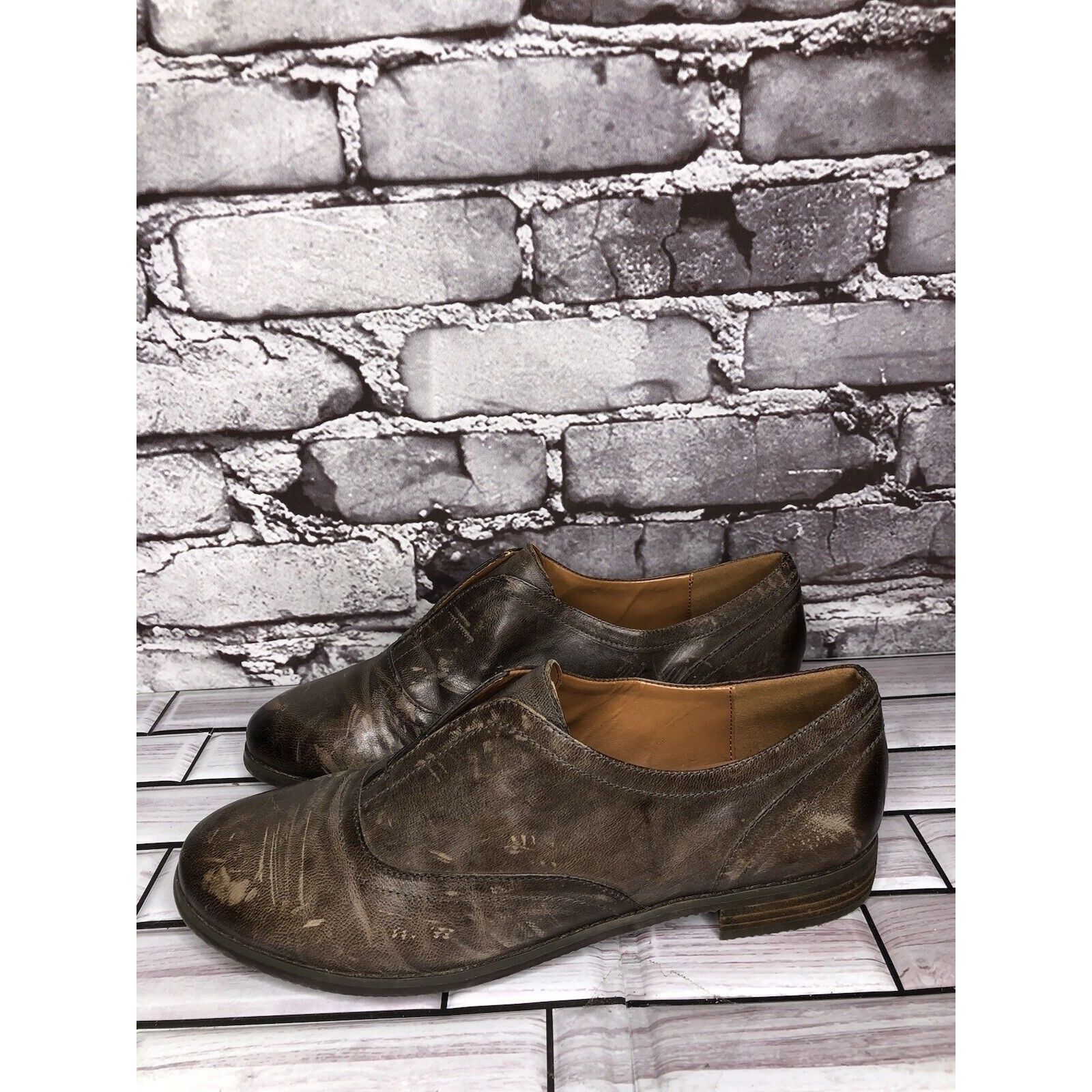 Other Arturo Chiang Lucinda Brown Leather Career Oxfords Loafers Size US 7 / IT 37 - 9 Thumbnail