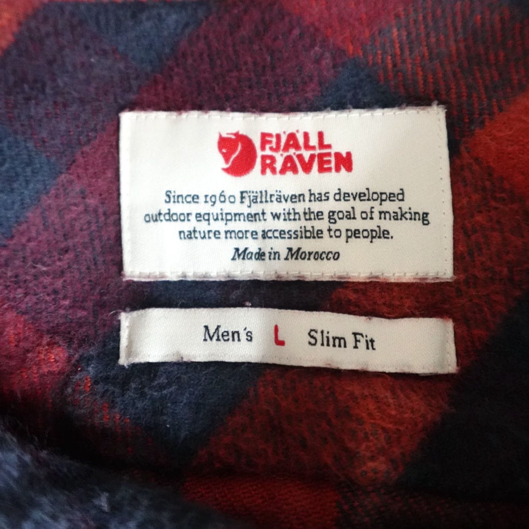 Vintage Fjallraven Mens Shirt L Orange Blue Plaid Flannel Slim Fit Button-Up Casual Travel Jacket? No, keep to original words. Size US L / EU 52-54 / 3 - 2 Thumbnail
