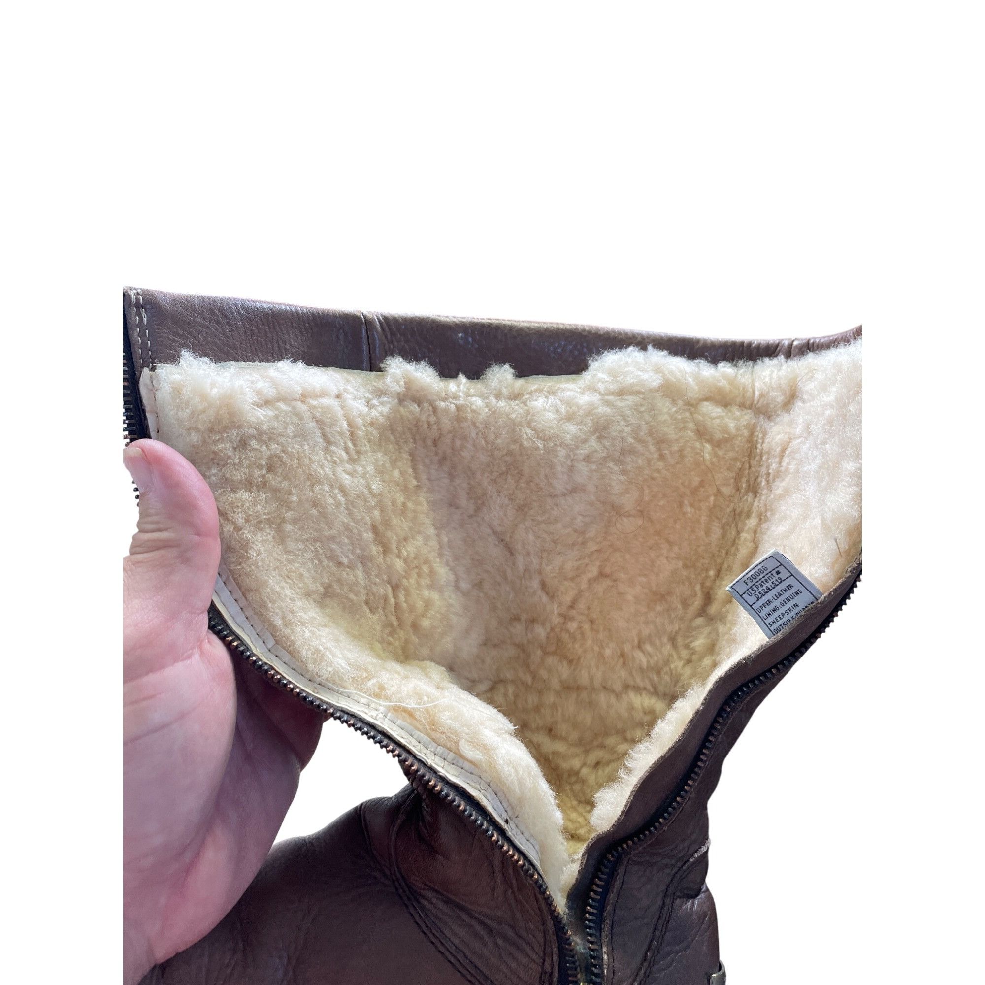 Ugg Ugg Australia Womens Brown Mid-Calf Leather sheep lined fur Size US 7 / IT 37 - 9 Thumbnail