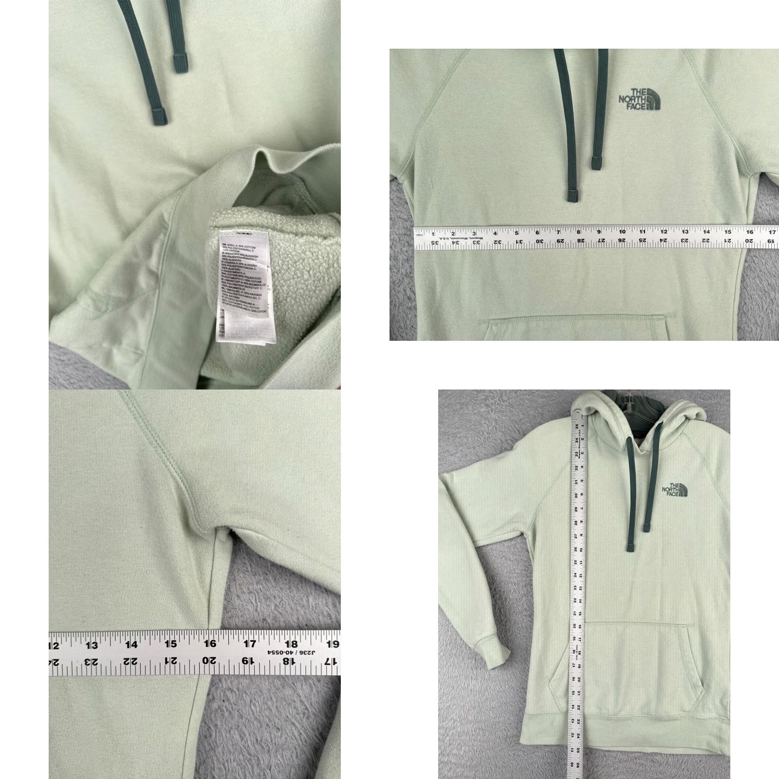 The North Face The North Face Hoodie Womens Small Green Pullover Jersey Cotton Blend Logo Pocket Casual Size S / US 4 / IT 40 - 8 Thumbnail