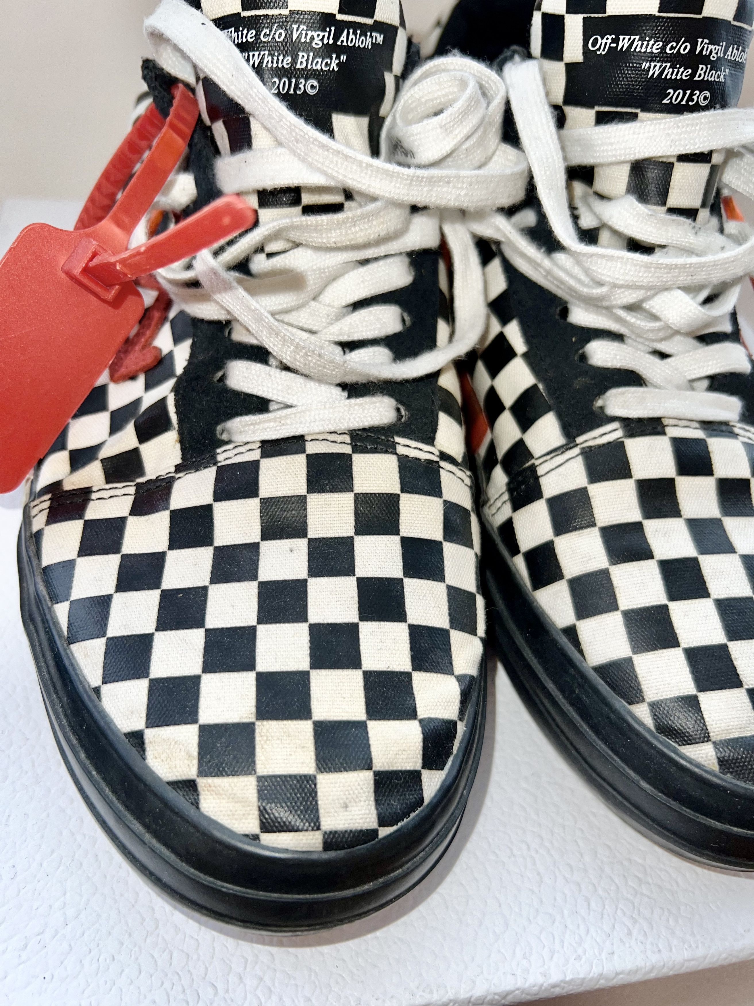 Off-White Off-White RARE Checkerboard Vulc Low Top Sneakers Size 44/11 Size US 11 / EU 44 - 4 Thumbnail