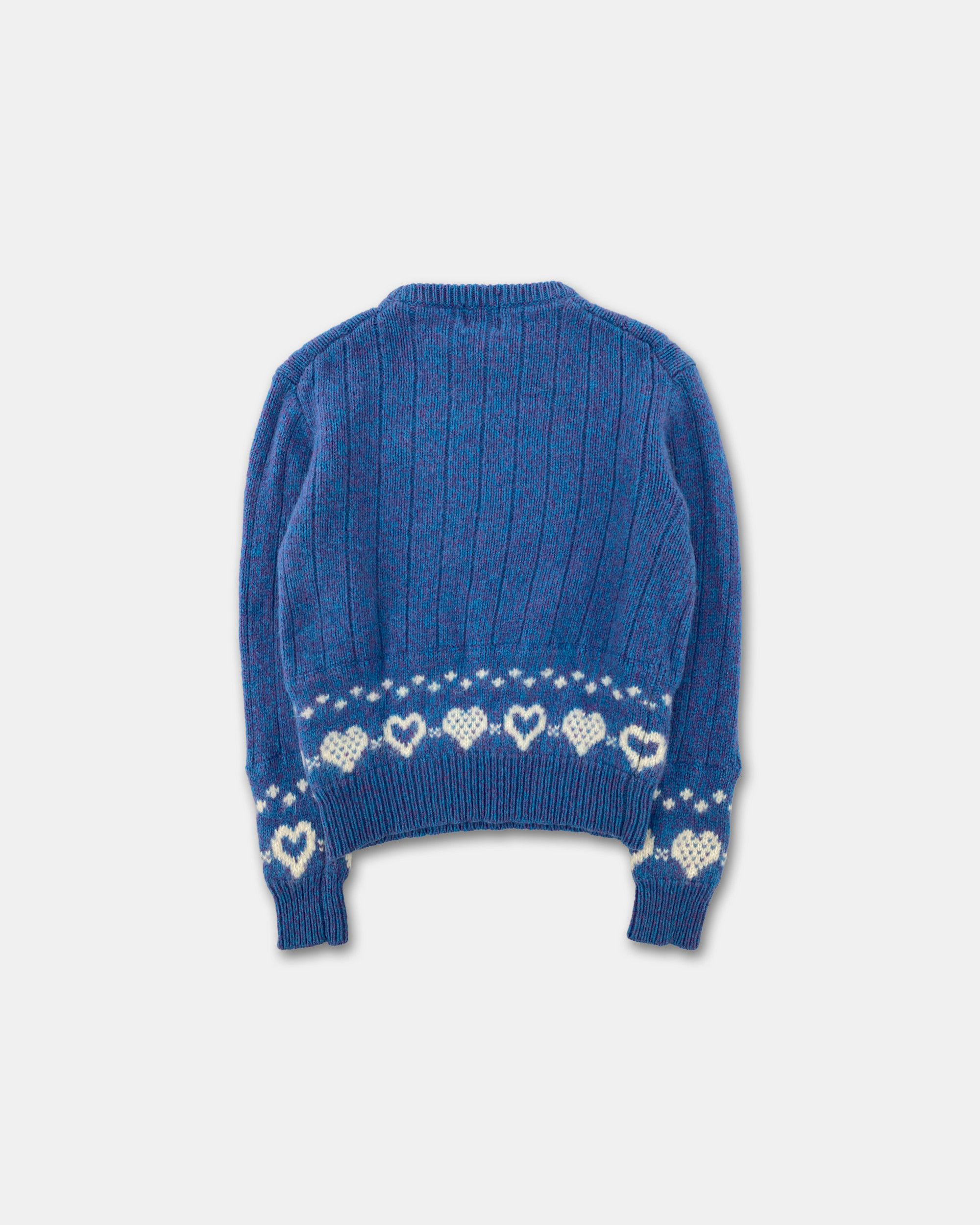 Woolrich Woolen Mills 1980s Hearts Wool Knit Sweater Size M / US 6-8 / IT 42-44 - 2 Thumbnail