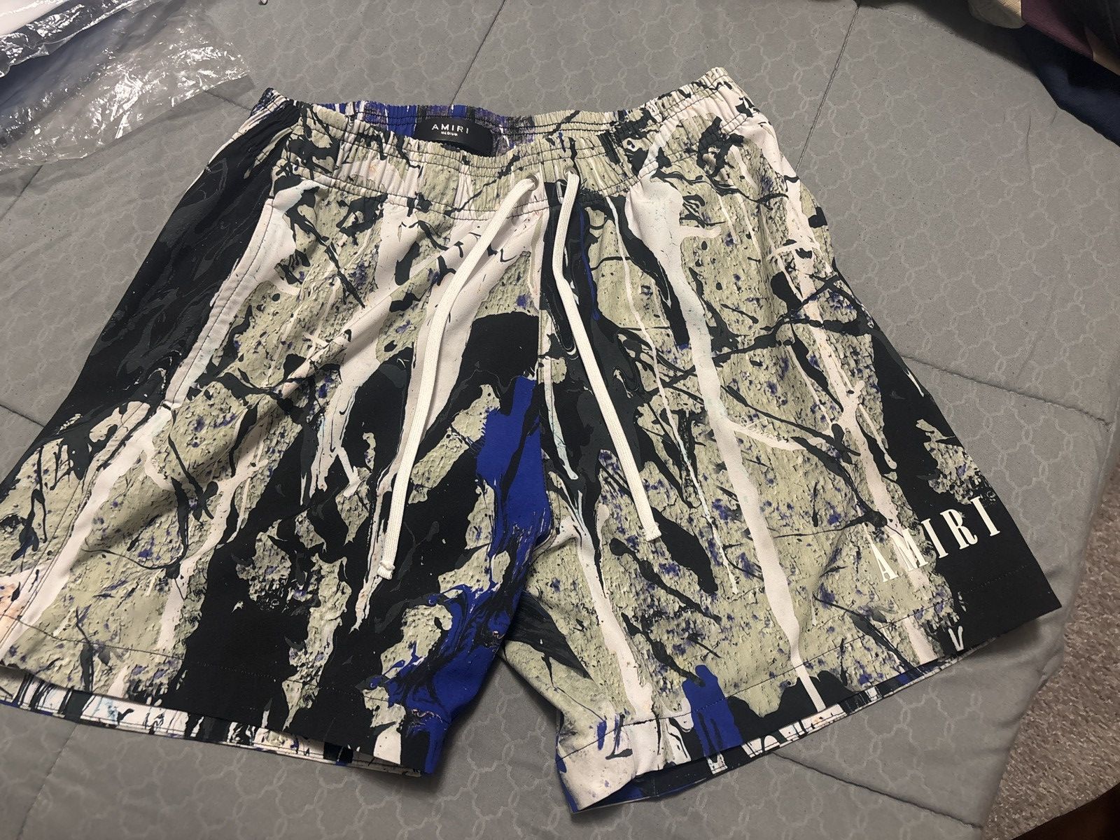 Amiri Amiri paint drip swim trunks Size US 32 / EU 48 - 1 Thumbnail